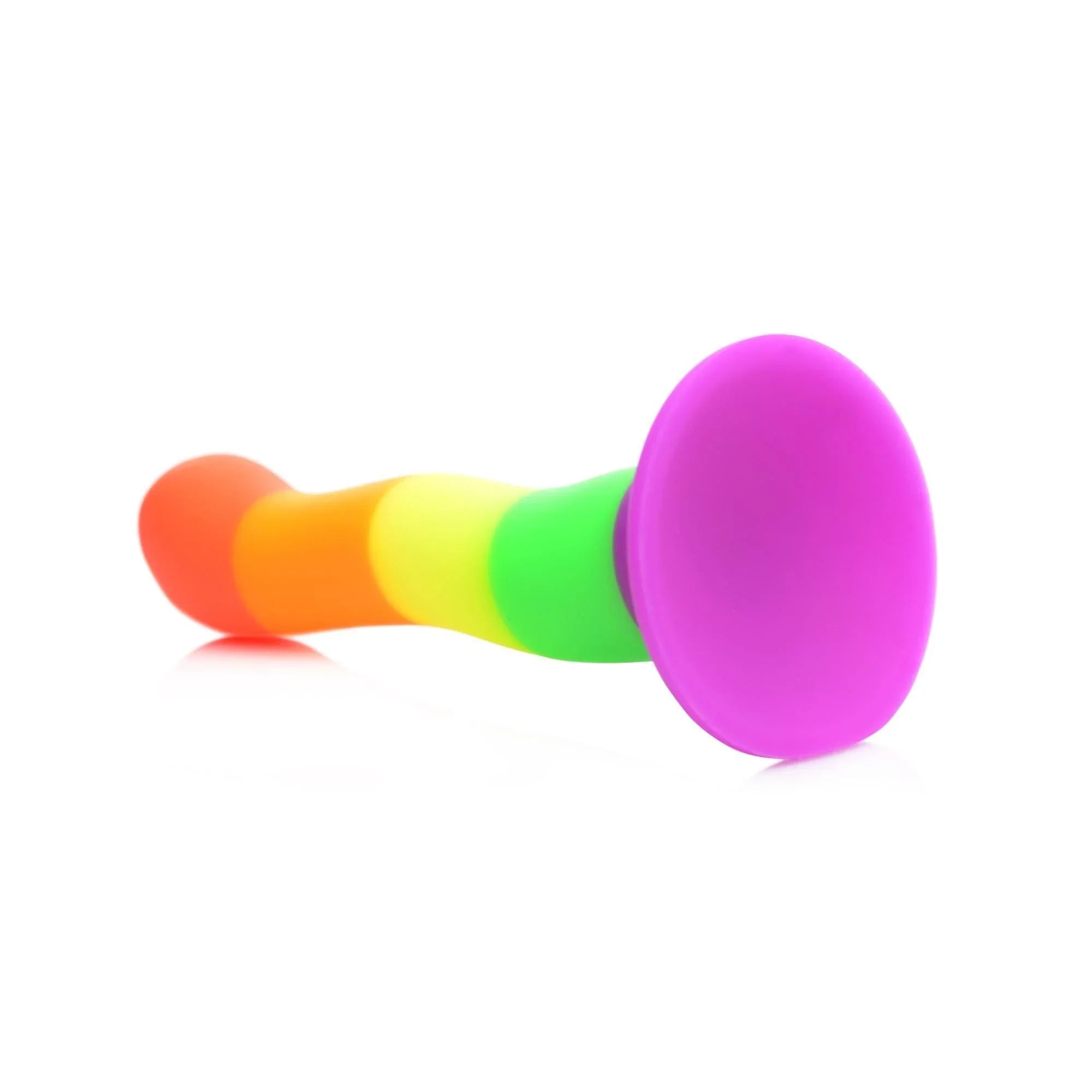 Strap U Proud Rainbow Silicone Dildo With Harness - Buy At Luxury Toy X - Free 3-Day Shipping