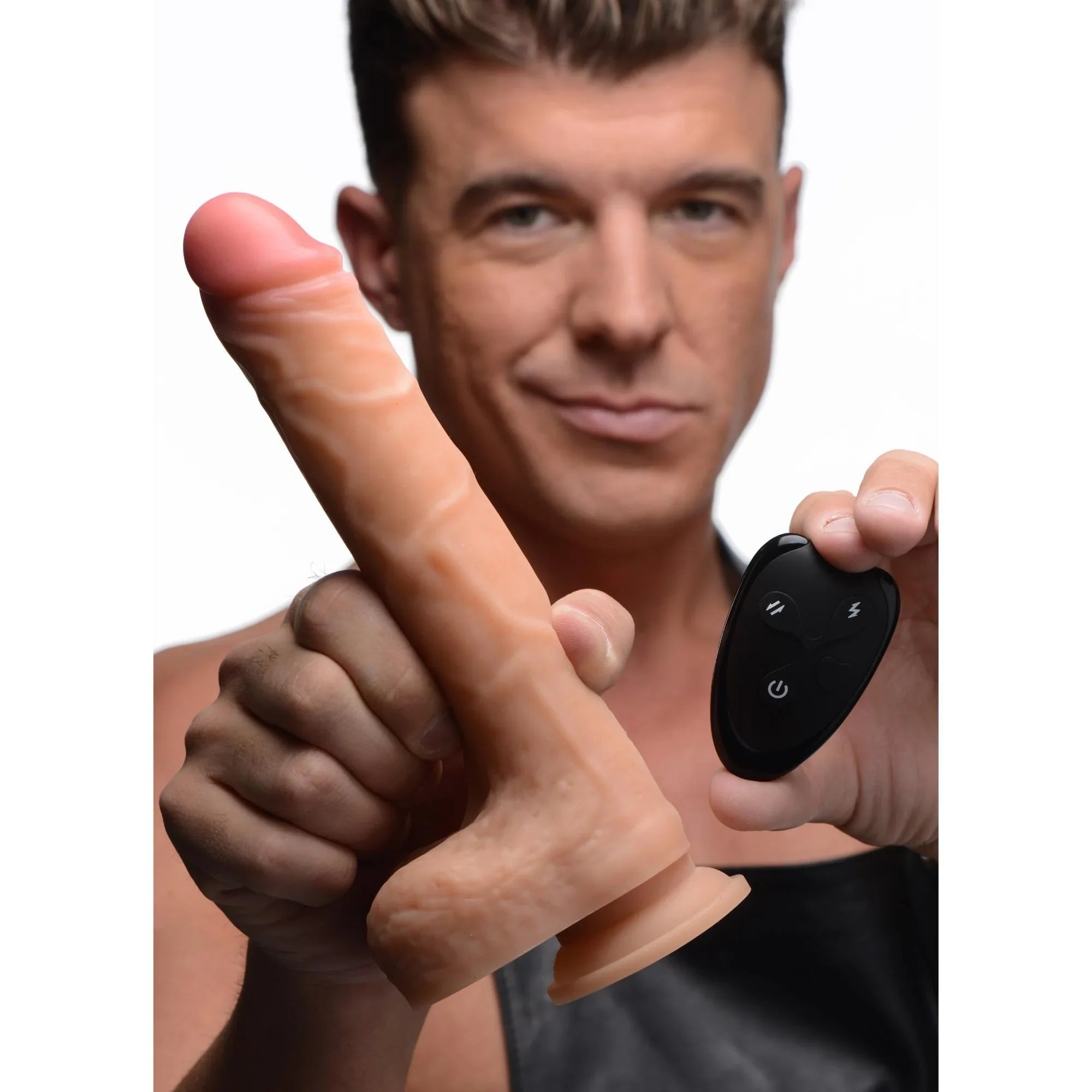 Strap U Real Thrust Thrusting and Vibrating Silicone Dildo - Buy At Luxury Toy X - Free 3-Day Shipping