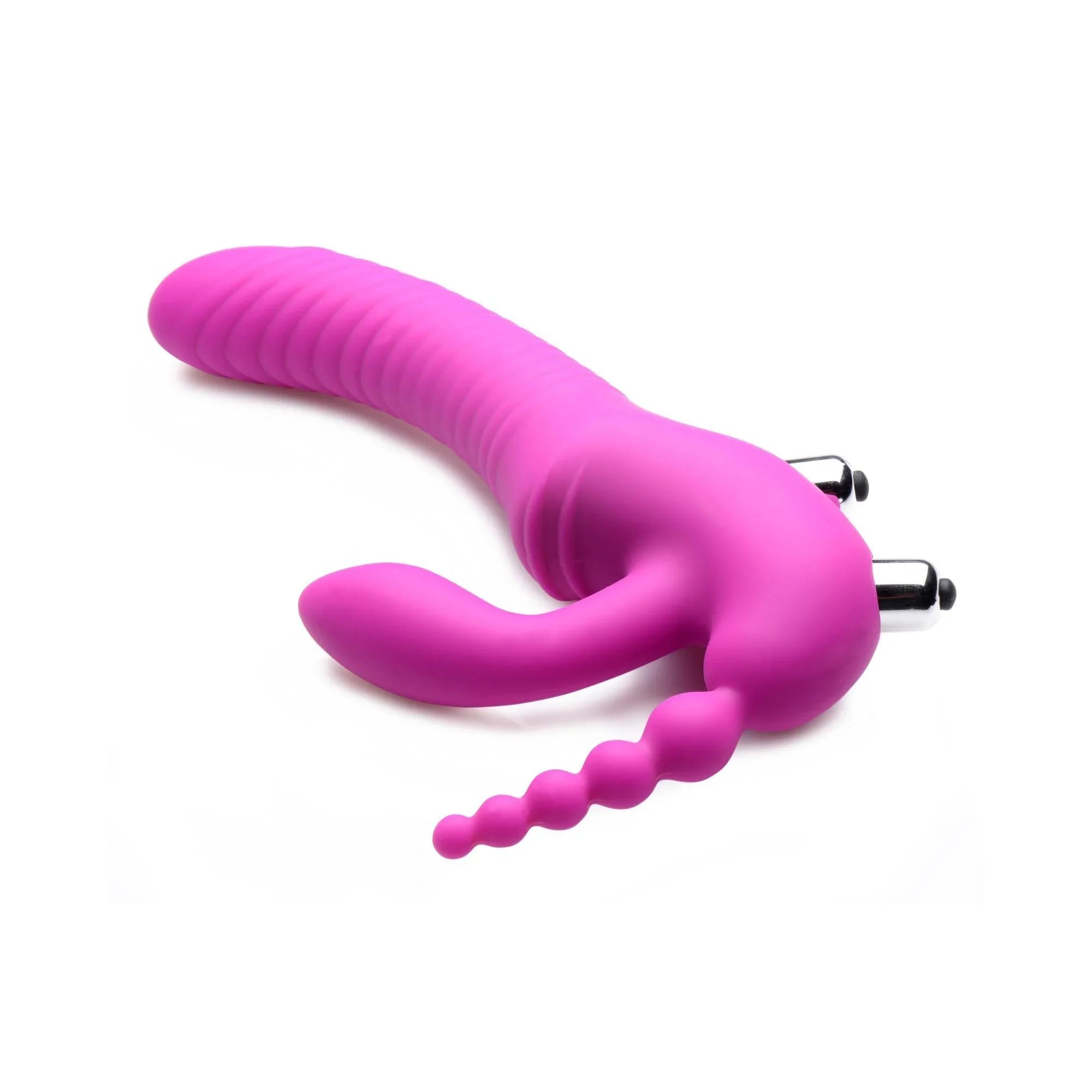 Strap U Regal Rider Vibrating Silicone Strapless Strap On Triple G Dildo - Buy At Luxury Toy X - Free 3-Day Shipping