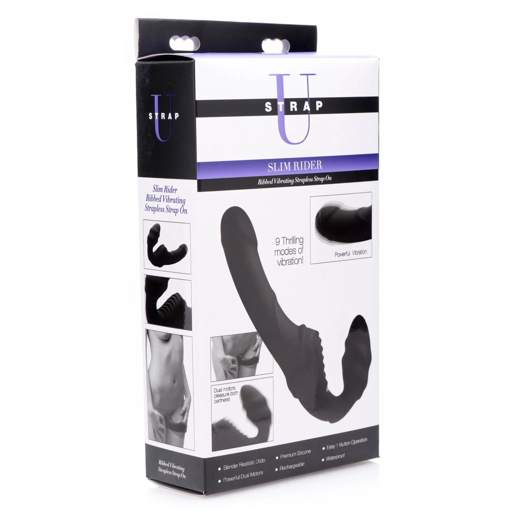 Strap U Slim Rider Vibrating Strapless Strap On - Buy At Luxury Toy X - Free 3-Day Shipping