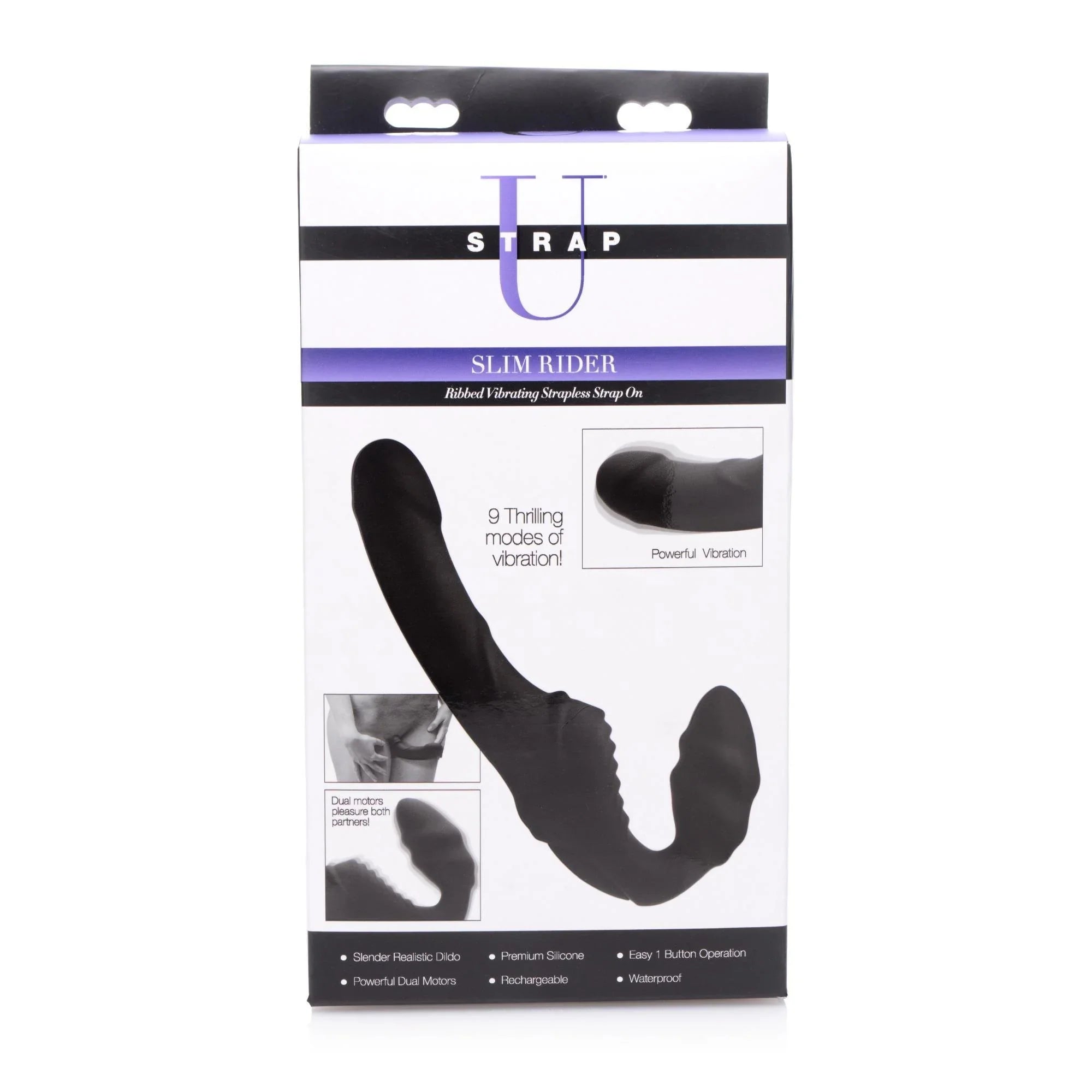 Strap U Slim Rider Vibrating Strapless Strap On - Buy At Luxury Toy X - Free 3-Day Shipping
