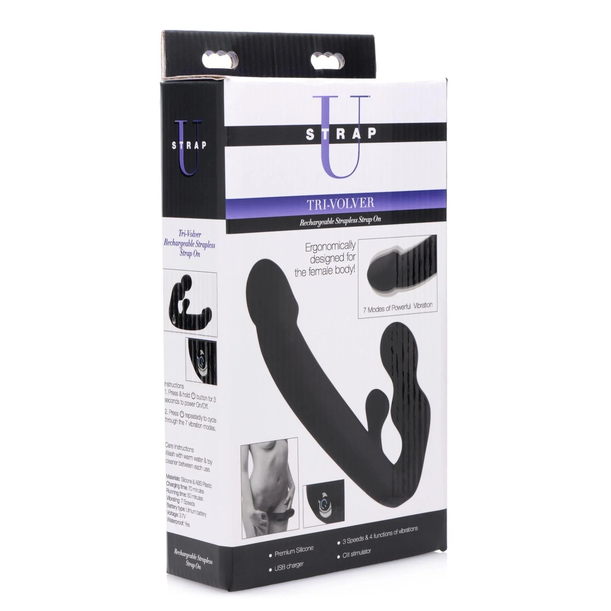 Strap U Tri-Volver Rechargeable Strapless Strap On - Buy At Luxury Toy X - Free 3-Day Shipping
