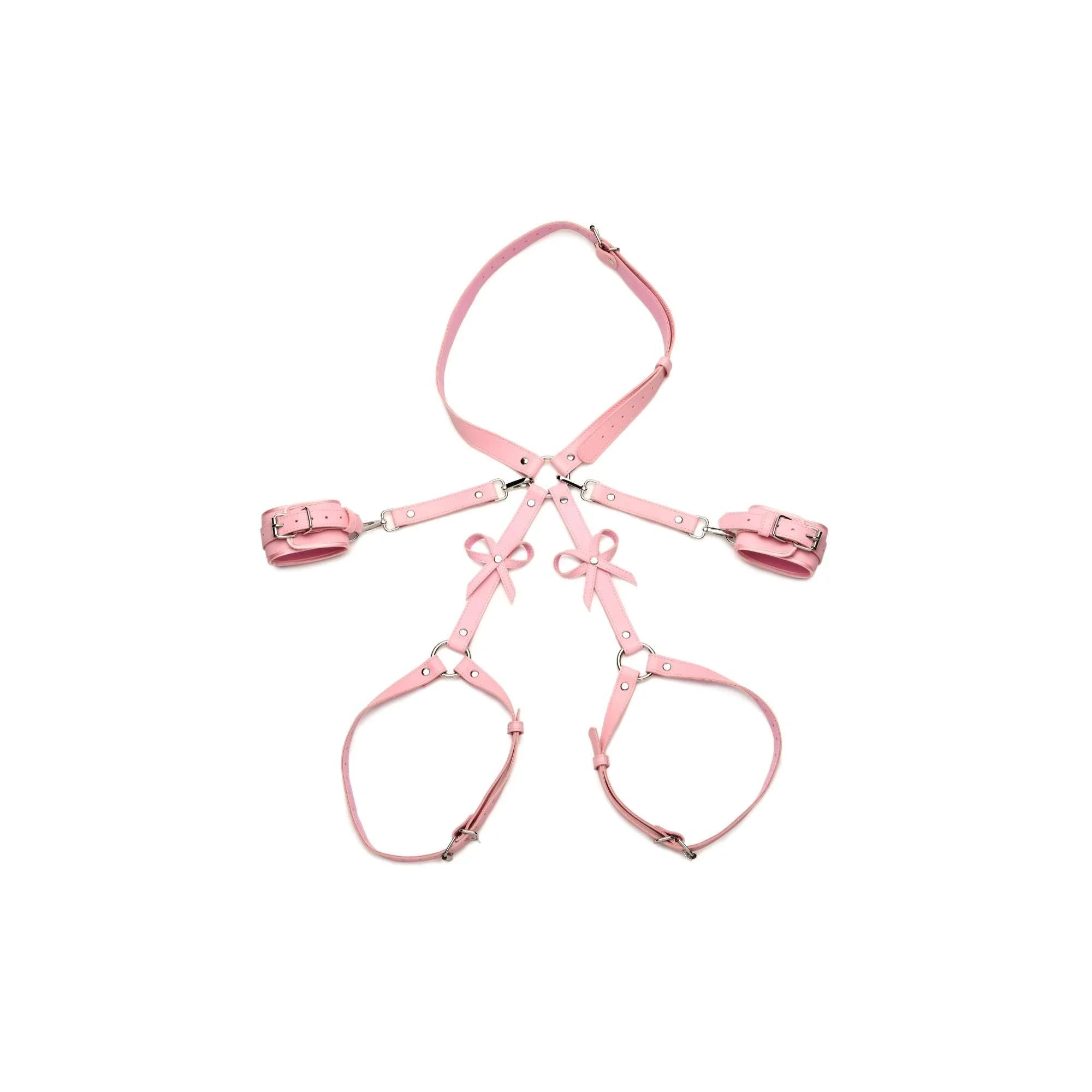 Strict Bondage Harness w/ Bows - Pink - Buy At Luxury Toy X - Free 3-Day Shipping