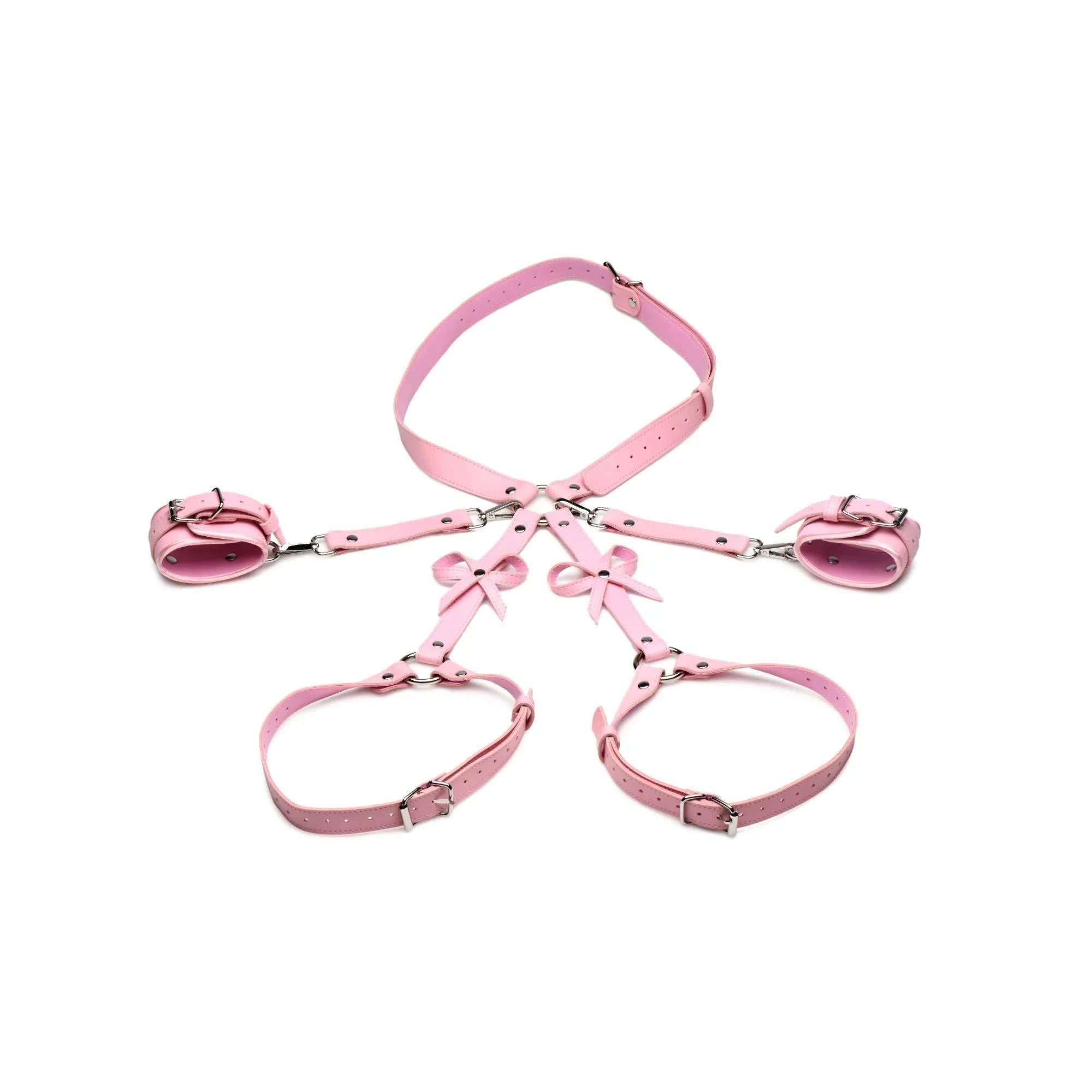 Strict Bondage Harness w/ Bows - Pink - Buy At Luxury Toy X - Free 3-Day Shipping