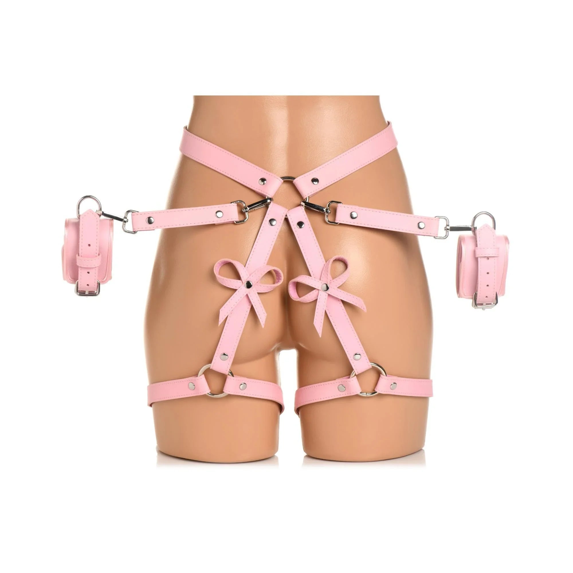 Strict Bondage Harness w/ Bows - Pink - Buy At Luxury Toy X - Free 3-Day Shipping