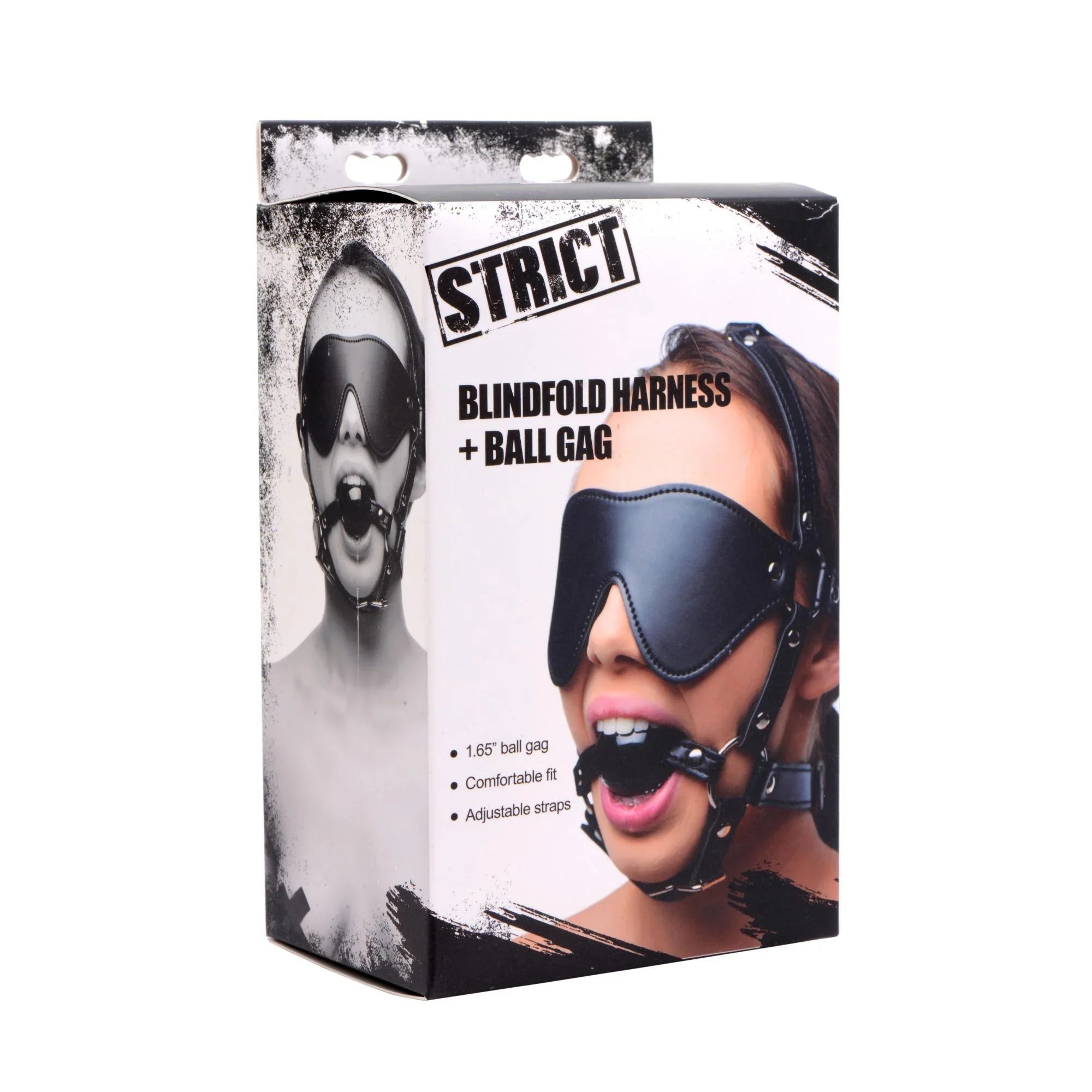 STRICT Eye Mask Harness with Ball Gag - Buy At Luxury Toy X - Free 3-Day Shipping