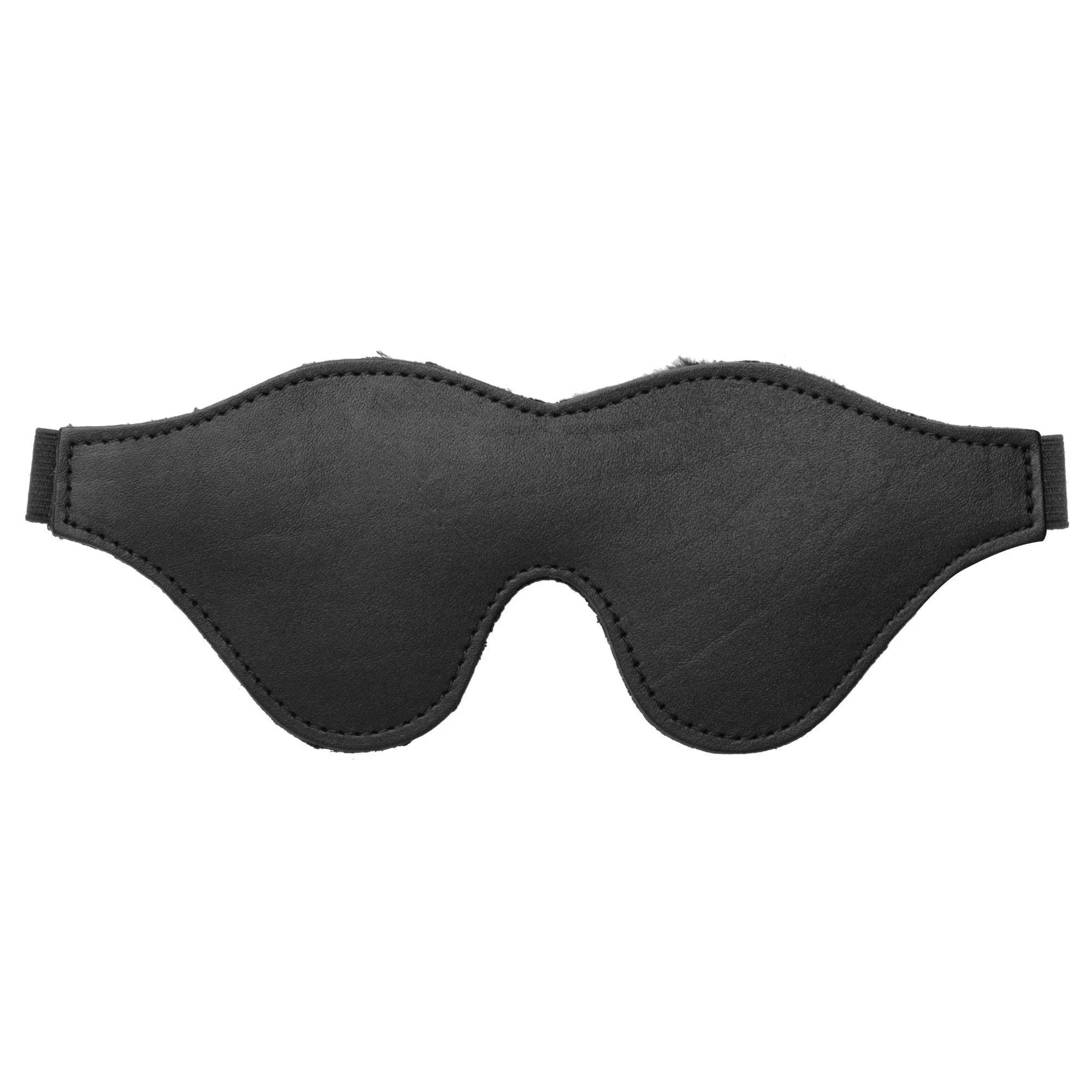 Strict Leather Black Fleece Lined Blindfold - Buy At Luxury Toy X - Free 3-Day Shipping