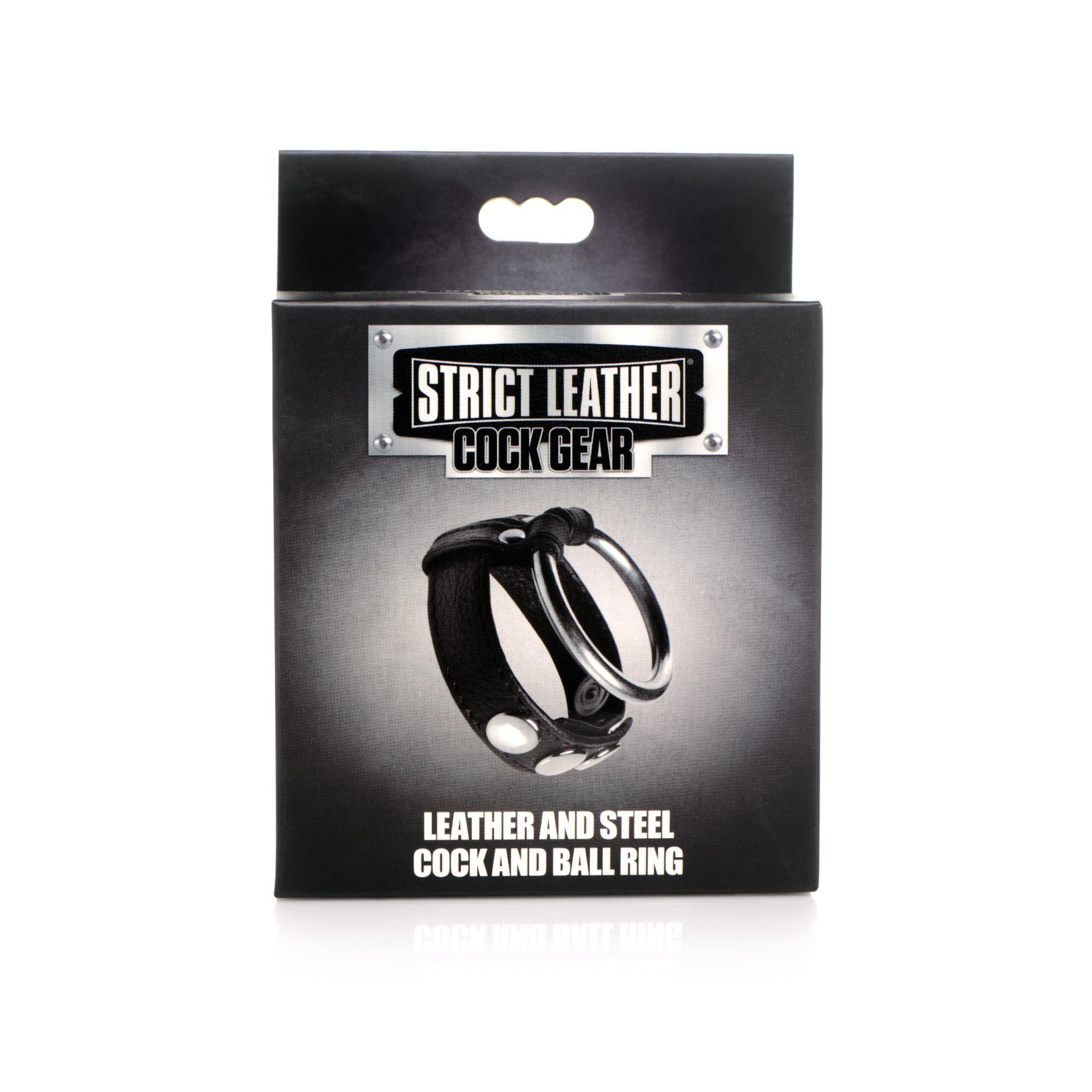 Strict Leather Cock Gear Leather and Steel Cock & Ball Ring - Buy At Luxury Toy X - Free 3-Day Shipping
