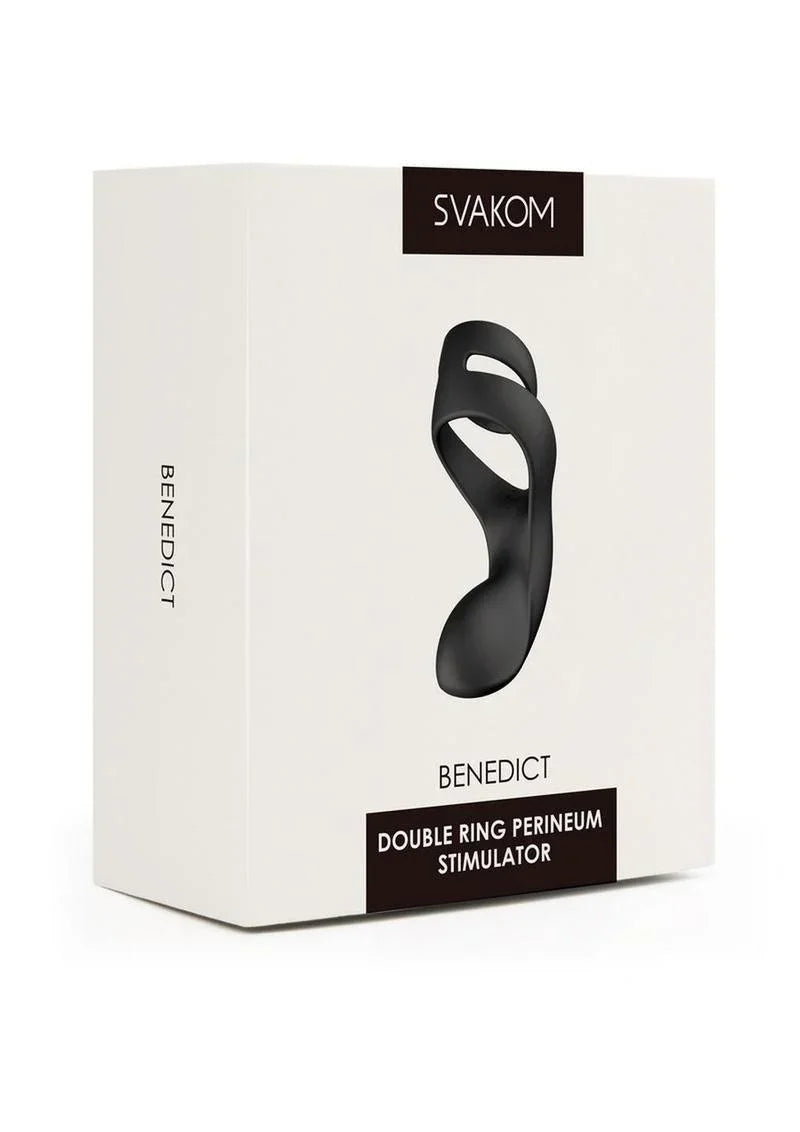 Svakom Benedict Silicone Rechargeable Double Ring Perinium Stimulator Cock Ring - Buy At Luxury Toy X - Free 3-Day Shipping