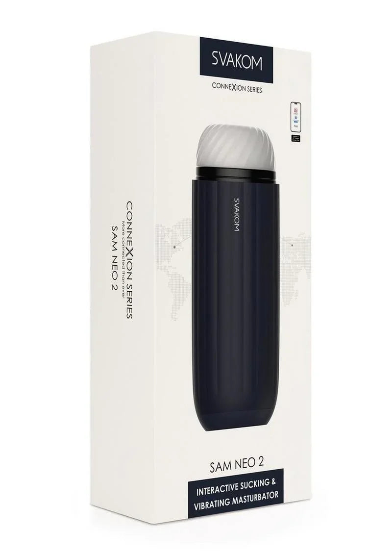 Svakom Sam Neo 2 Silicone Interactive Rechargeable Masturbator - Buy At Luxury Toy X - Free 3-Day Shipping