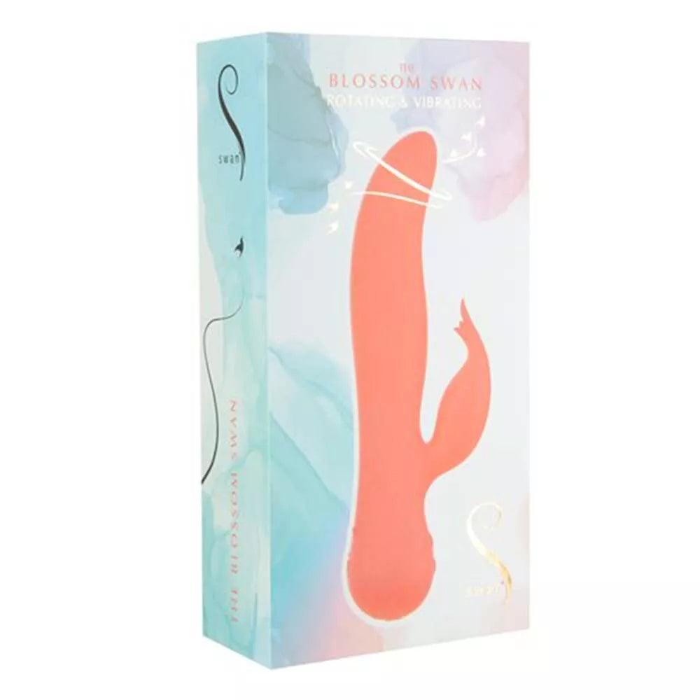 Swan The Blossom Swan Rechargeable Silicone Dual Action Rotate and Clitoral Vibrator - Buy At Luxury Toy X - Free 3-Day Shipping