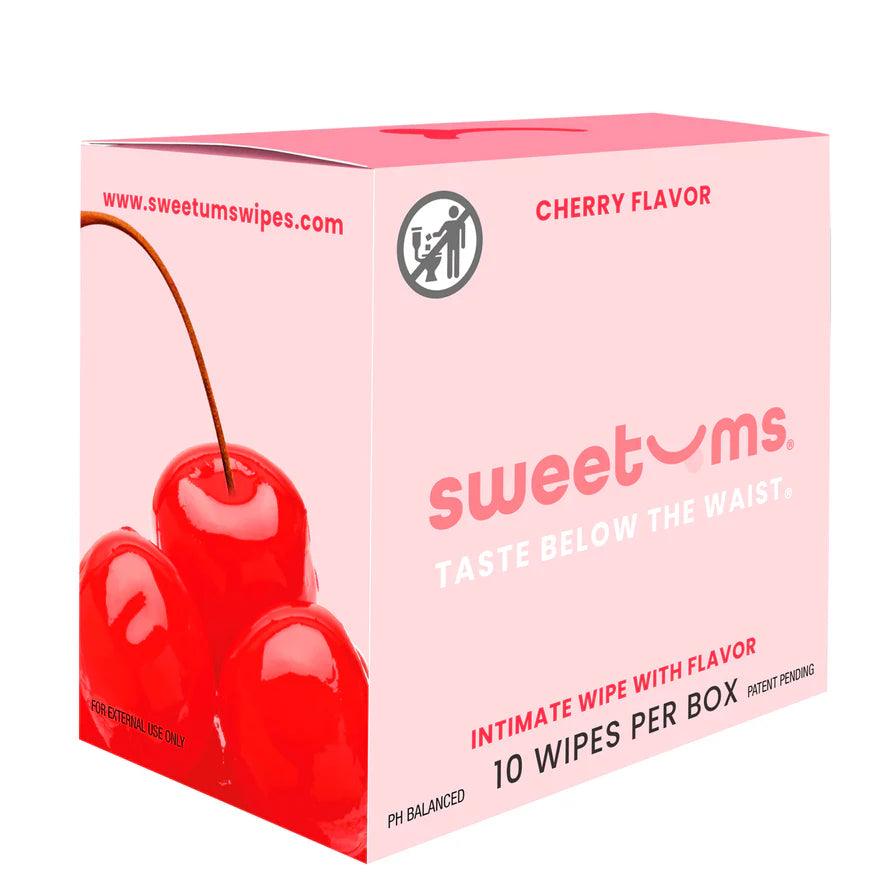 Sweetums Intimate Wipes Cherry Flavor 10-Pack - Buy At Luxury Toy X - Free 3-Day Shipping