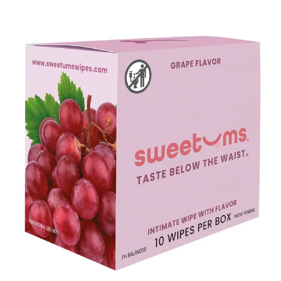 Sweetums Intimate Wipes Grape Flavor 10-Pack - Buy At Luxury Toy X - Free 3-Day Shipping