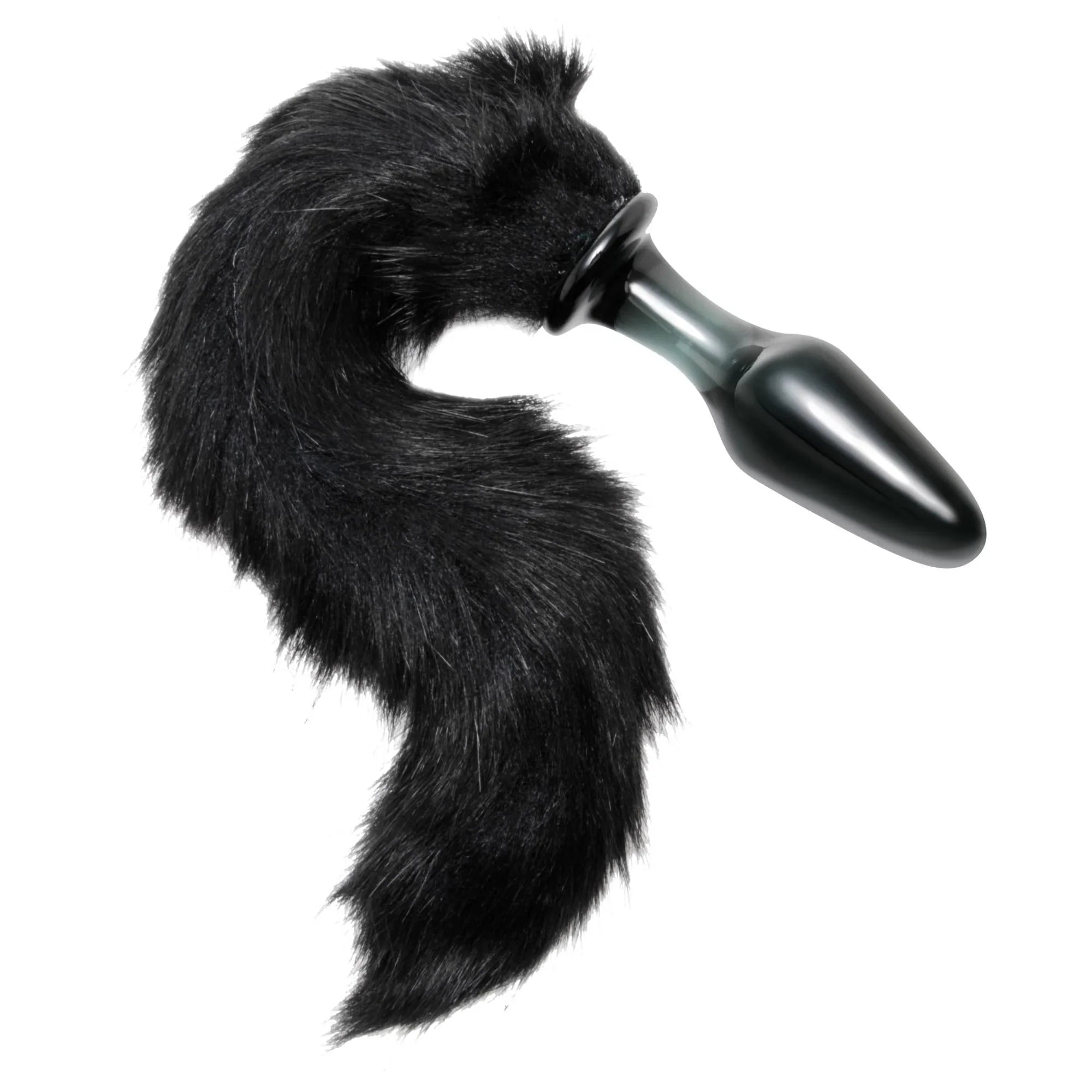 Tailz Midnight Fox Glass Butt Plug with Tail Tailz Midnight Fox Glass Butt Plug with Tail