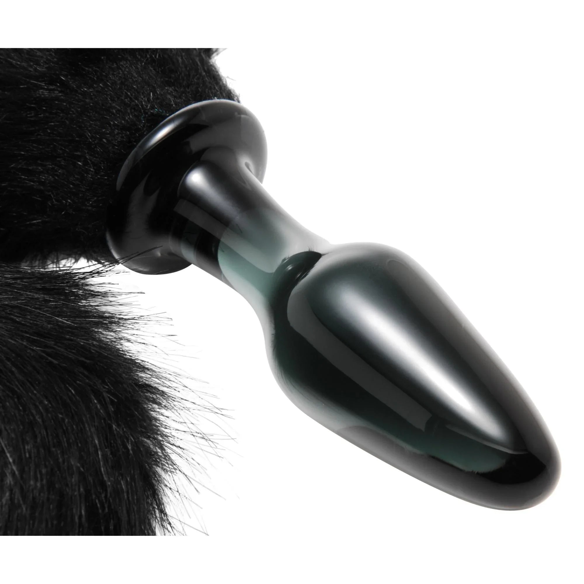 Tailz Midnight Fox Glass Butt Plug with Tail - Buy At Luxury Toy X - Free 3-Day Shipping