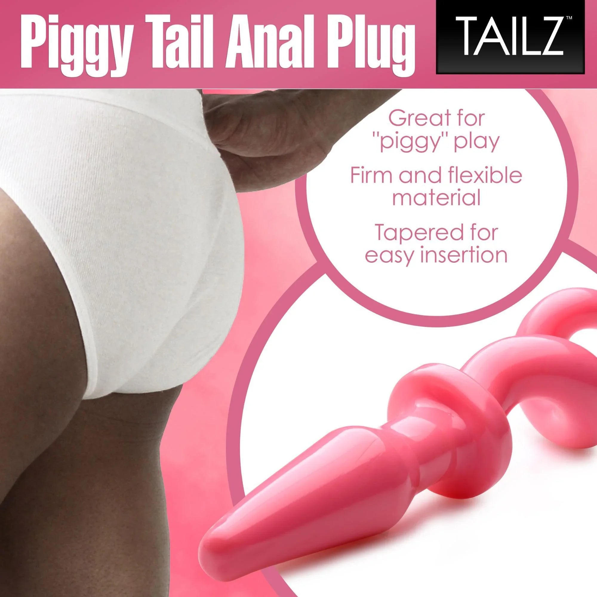 Tailz Piggy Tail Anal Plug - Buy At Luxury Toy X - Free 3-Day Shipping