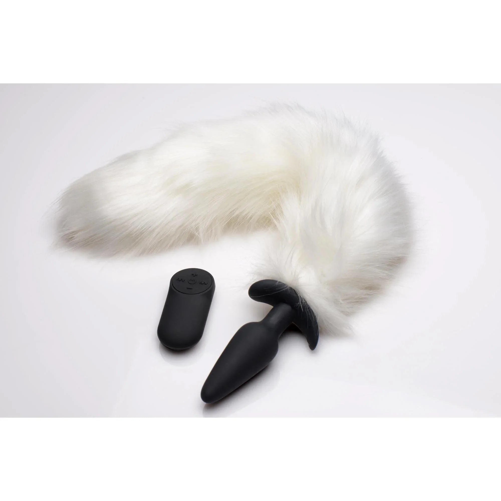 Tailz Vibrating White Fox Tail Slender Anal Plug - Buy At Luxury Toy X - Free 3-Day Shipping