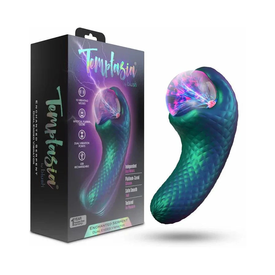 Temptasia Enchanted Serpent Rechargeable Silicone Dual Vibrator - Buy At Luxury Toy X - Free 3-Day Shipping
