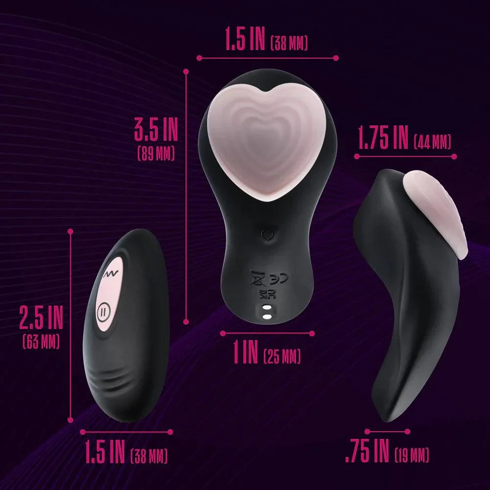 Temptasia Heartbeat Rechargeable Silicone Panty Vibe with Remote - Buy At Luxury Toy X - Free 3-Day Shipping
