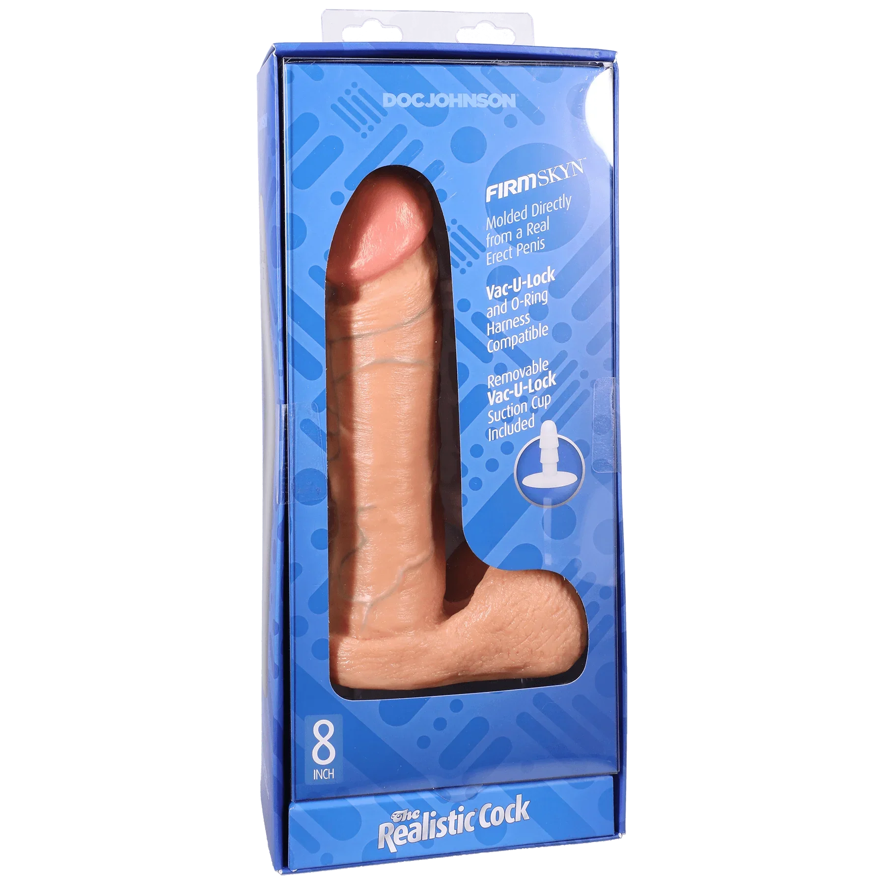The Realistic Cock - With Removable Vac-U-Lock Suction Cup - ULTRASKYN - 8 Inch (with balls) - Buy At Luxury Toy X - Free 3-Day Shipping