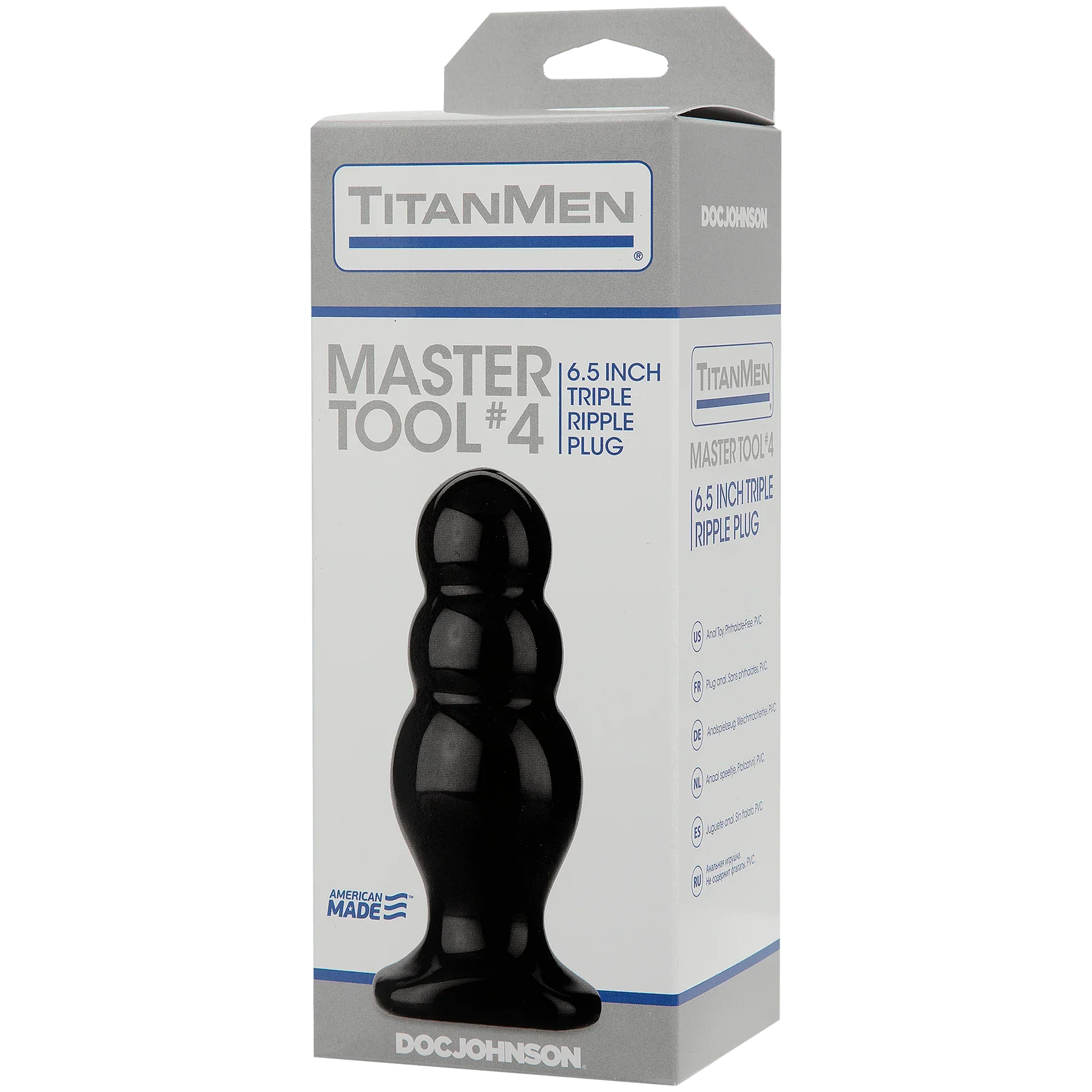 TitanMen Master Tool #4 Triple Ripple Anal Plug 6.5in - Buy At Luxury Toy X - Free 3-Day Shipping