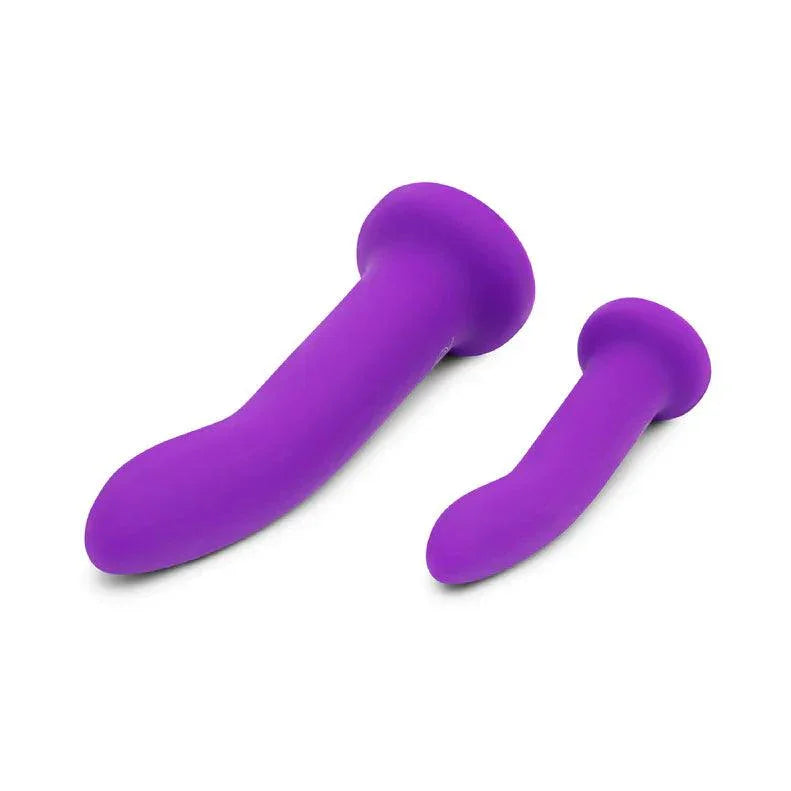 Together Duo 2-Piece 5 / 7 in. Silicone Dildo & Harness Set - Buy At Luxury Toy X - Free 3-Day Shipping