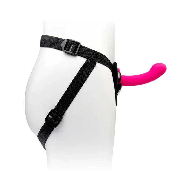 Together Pop 5 in. Silicone Dildo and Harness Set Pink - Buy At Luxury Toy X - Free 3-Day Shipping