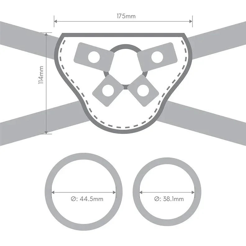 Together Pop 5 in. Silicone Dildo and Harness Set Pink - Buy At Luxury Toy X - Free 3-Day Shipping