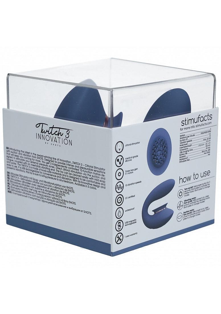 Twitch 3 Silicone Rechargeable Vibrator & Suction - Buy At Luxury Toy X - Free 3-Day Shipping