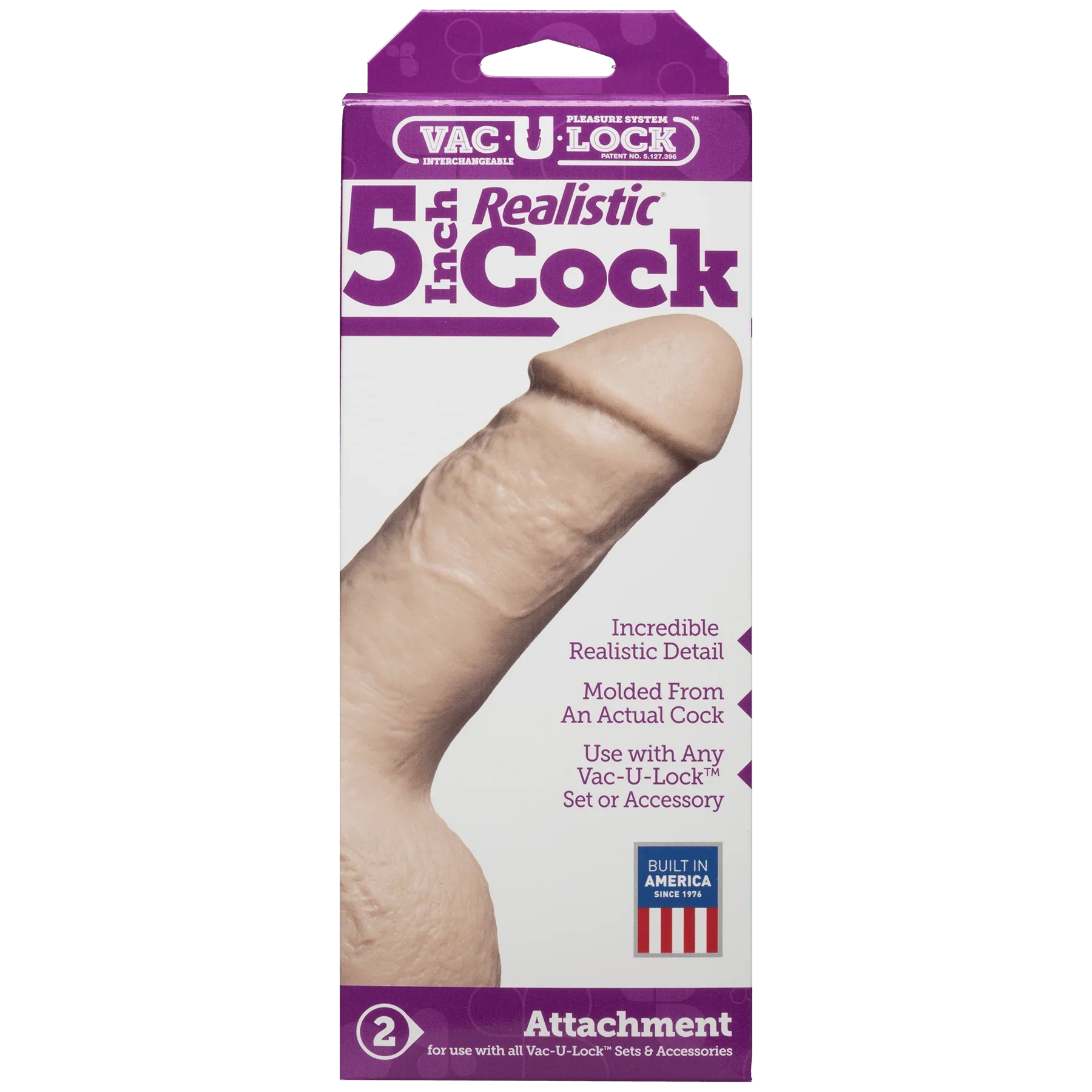 Vac-U-Lock - 5 Inch Realistic® Cock - Buy At Luxury Toy X - Free 3-Day Shipping