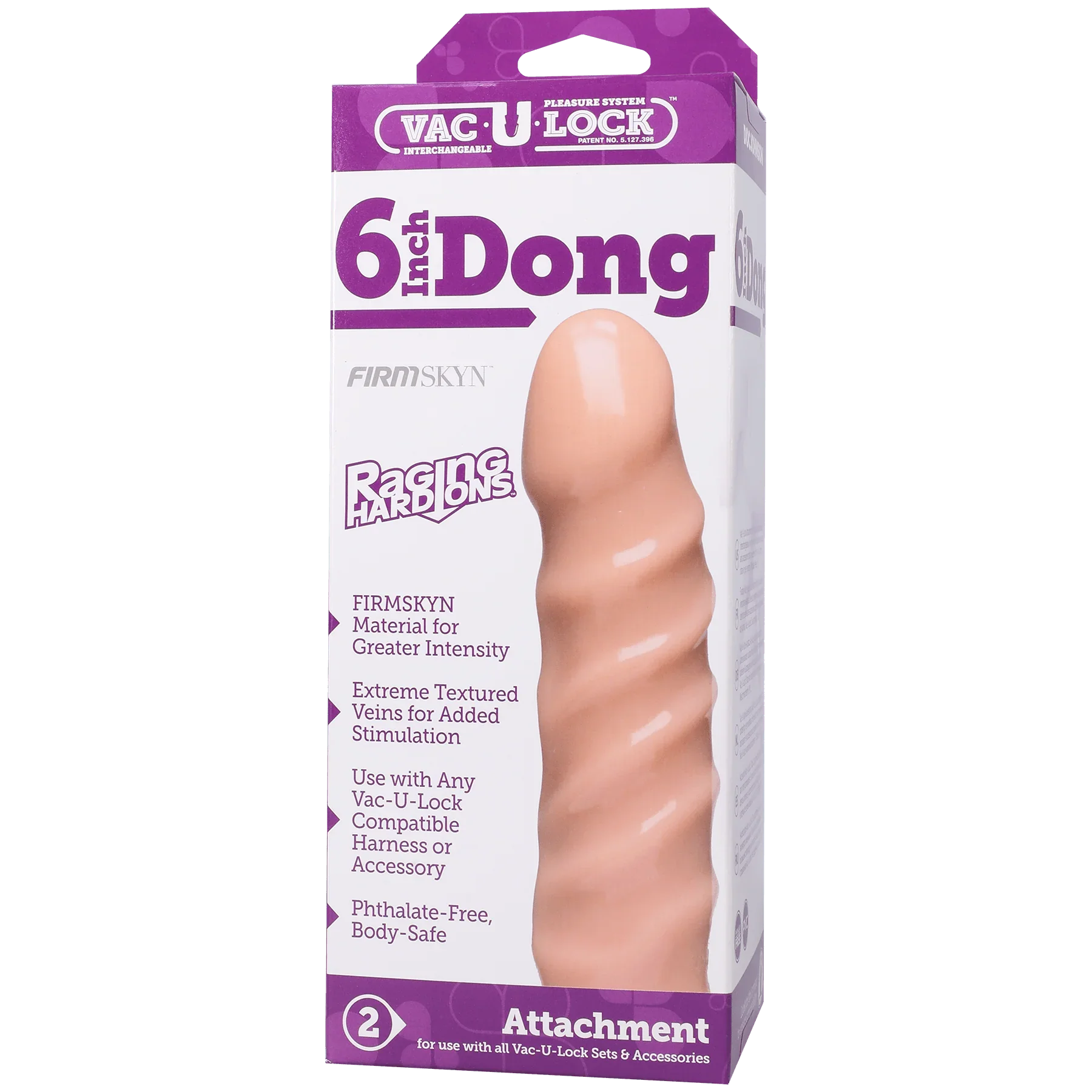 Vac-U-Lock - 6 Inch Dong - Raging Hard-Ons - Buy At Luxury Toy X - Free 3-Day Shipping
