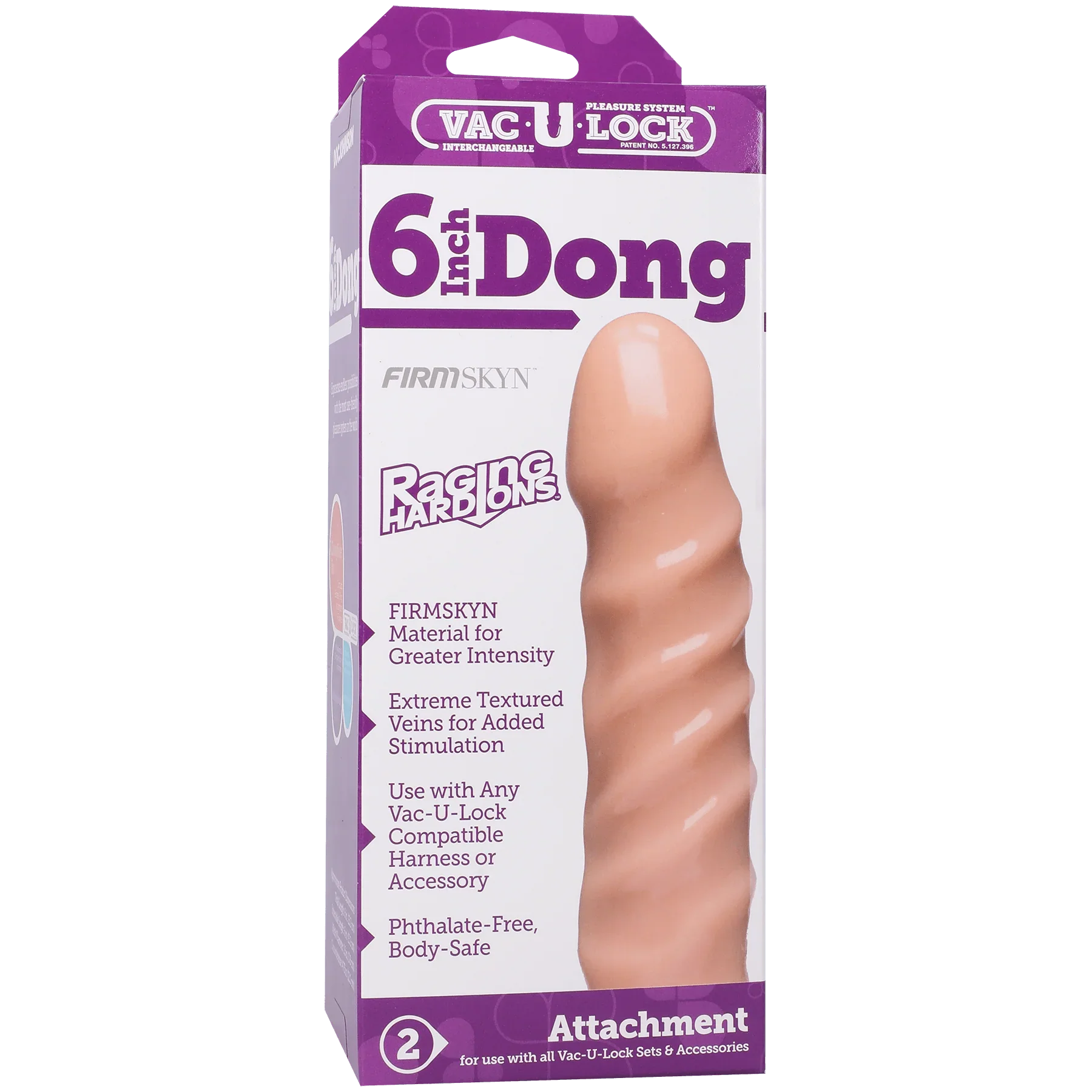 Vac-U-Lock - 6 Inch Dong - Raging Hard-Ons - Buy At Luxury Toy X - Free 3-Day Shipping