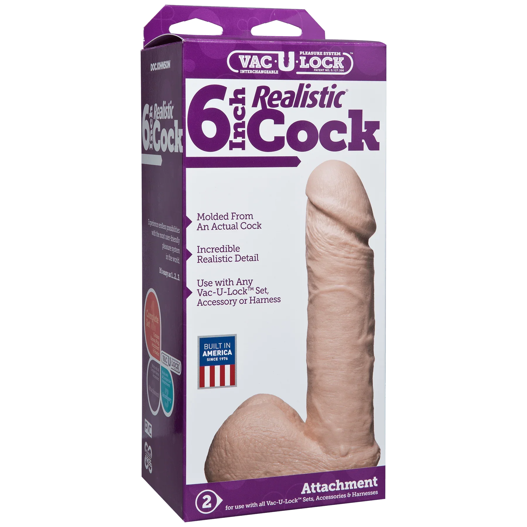 Vac-U-Lock - 6 Inch Realistic® Cock - Buy At Luxury Toy X - Free 3-Day Shipping