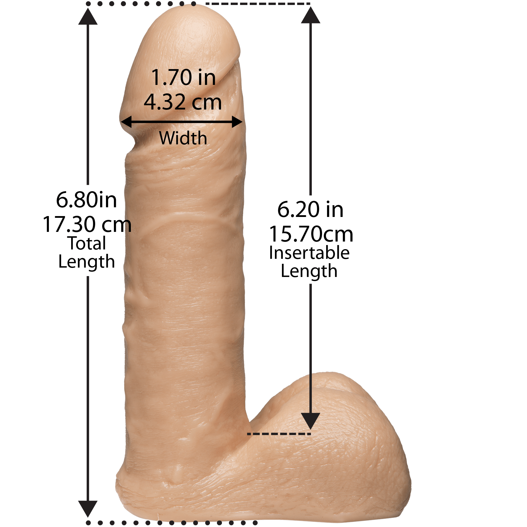 Vac-U-Lock - 6 Inch ULTRASKYN Cock - Buy At Luxury Toy X - Free 3-Day Shipping