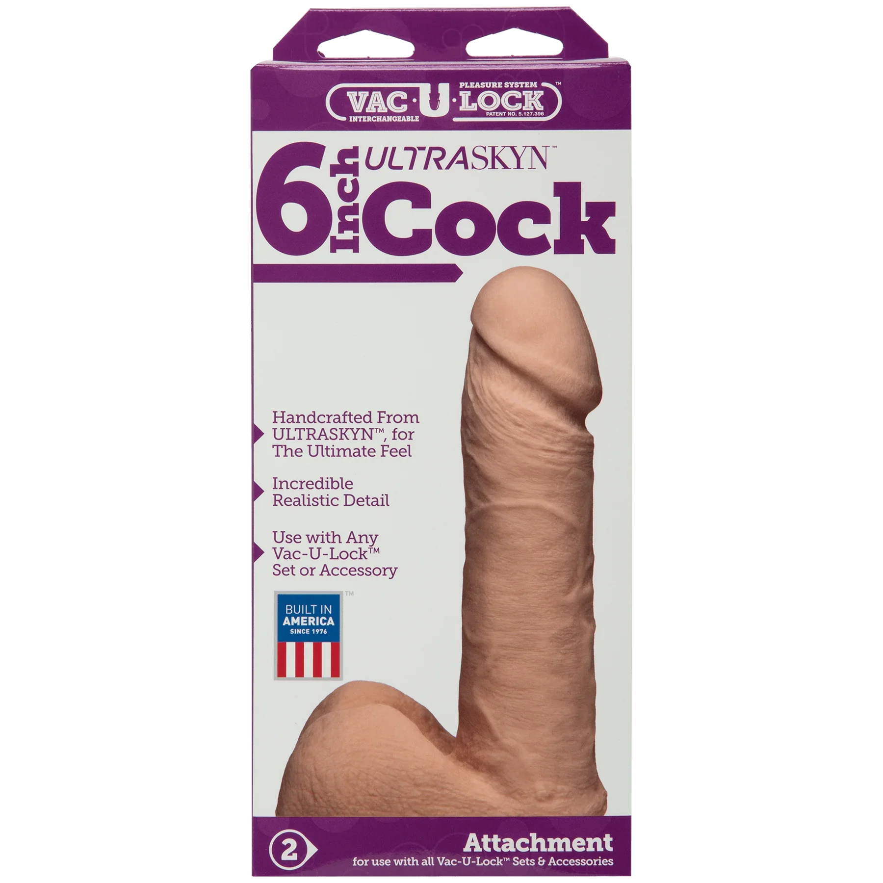 Vac-U-Lock - 6 Inch ULTRASKYN Cock - Buy At Luxury Toy X - Free 3-Day Shipping