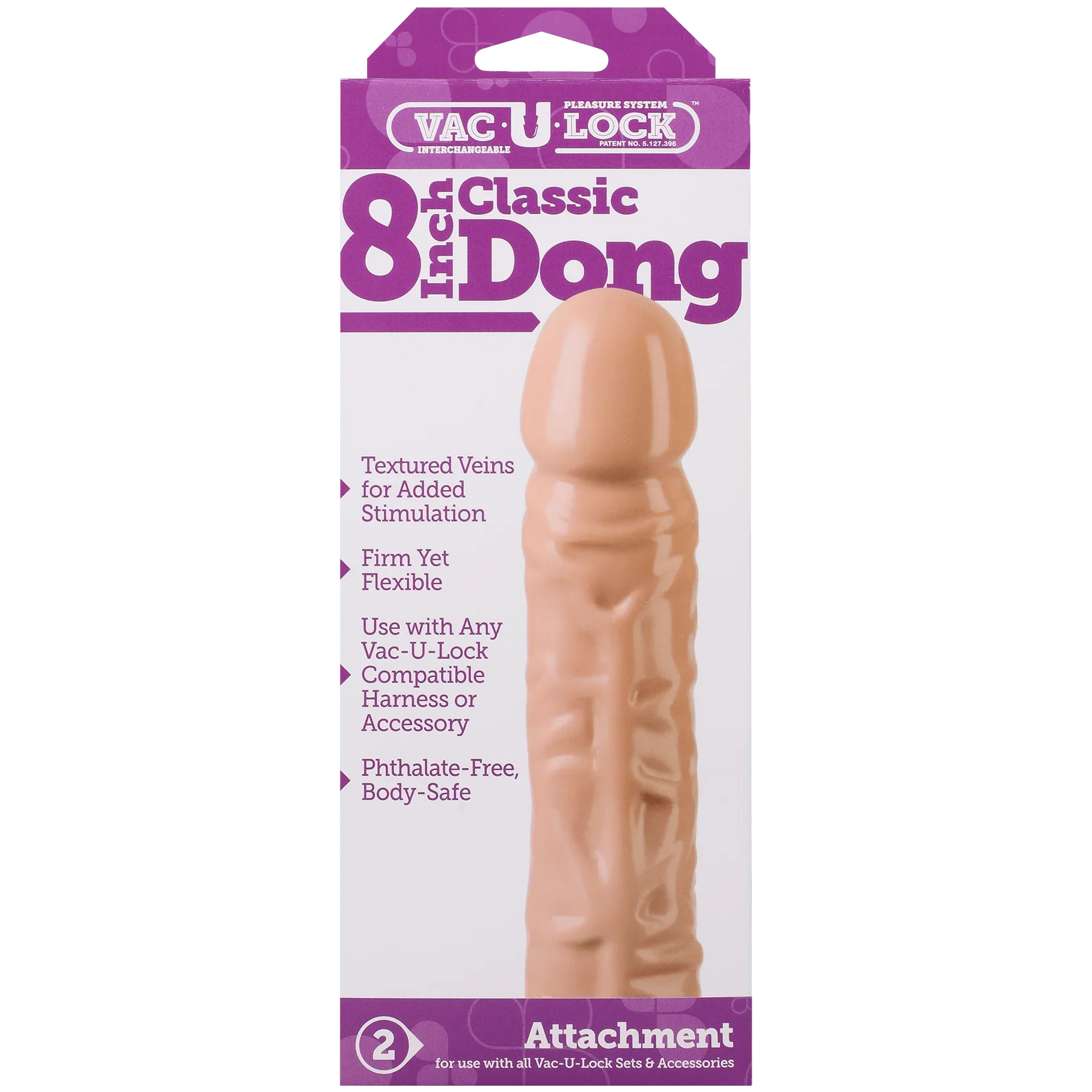 Vac-U-Lock - 8 Inch Classic Dong - Buy At Luxury Toy X - Free 3-Day Shipping