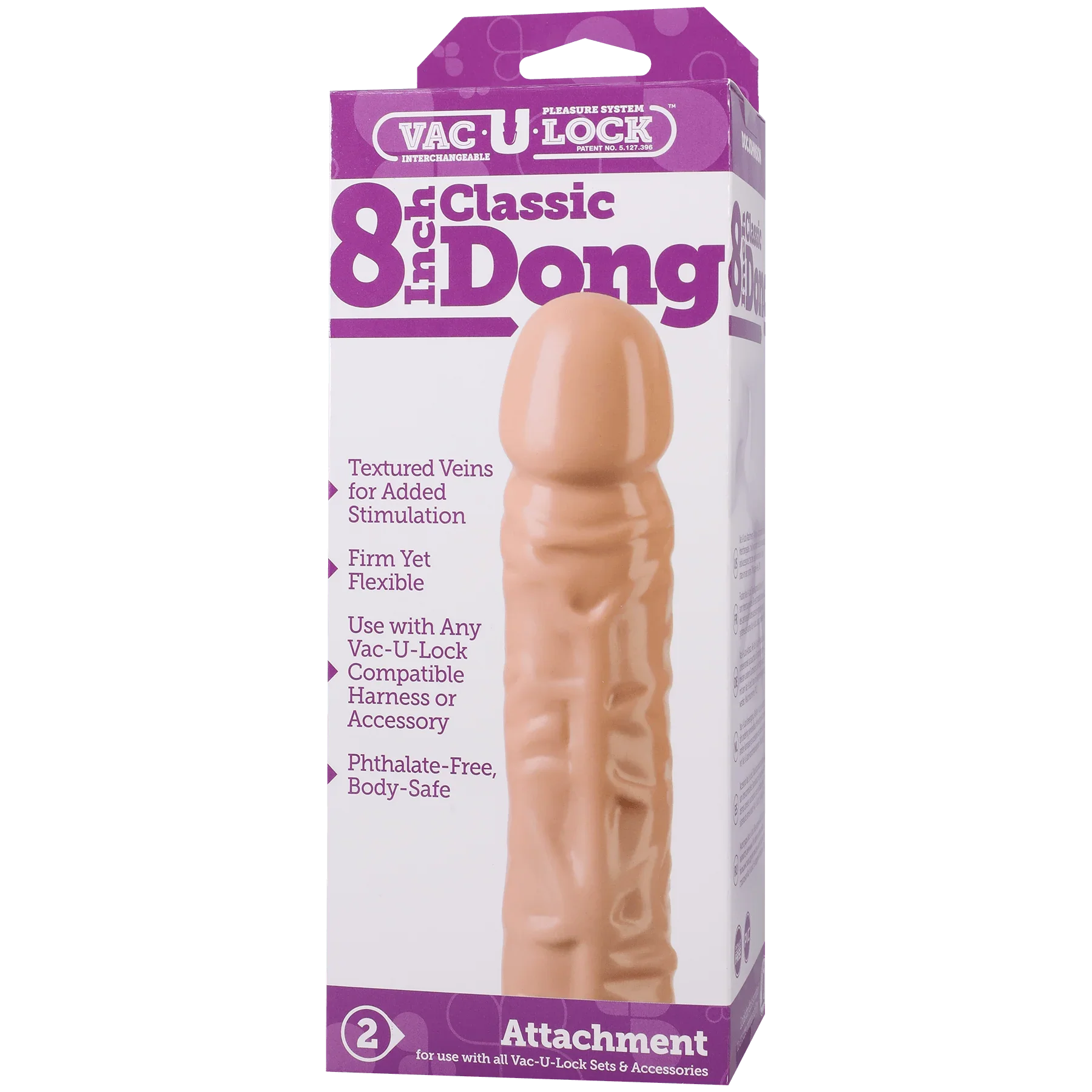 Vac-U-Lock - 8 Inch Classic Dong - Buy At Luxury Toy X - Free 3-Day Shipping
