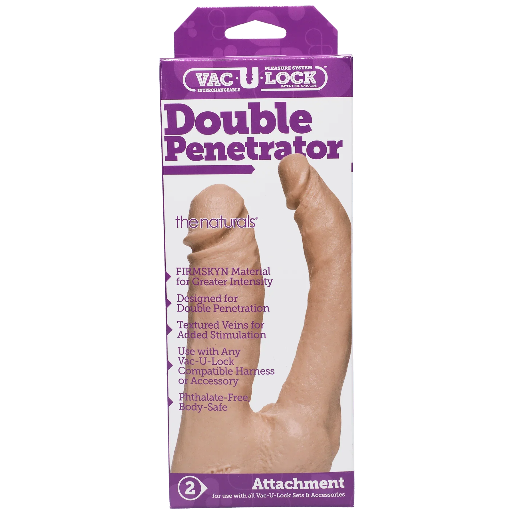 Vac-U-Lock - Double Penetrator - The Naturals - Buy At Luxury Toy X - Free 3-Day Shipping