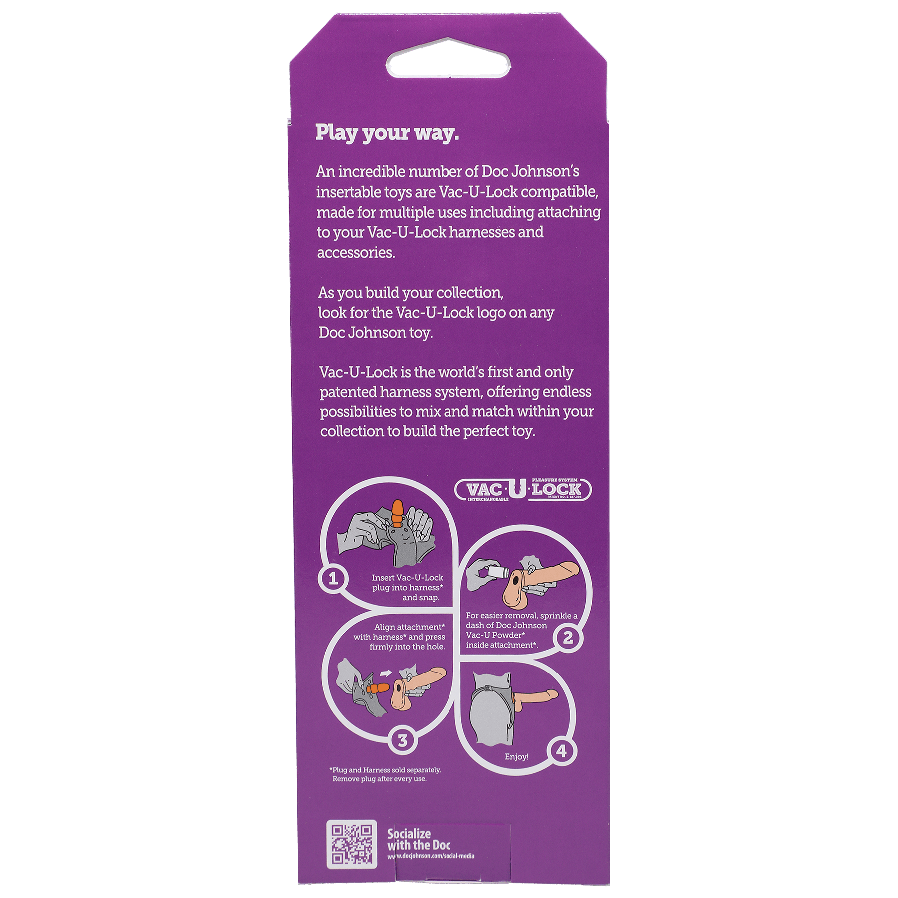 Vac-U-Lock - Double Penetrator - The Naturals - Buy At Luxury Toy X - Free 3-Day Shipping