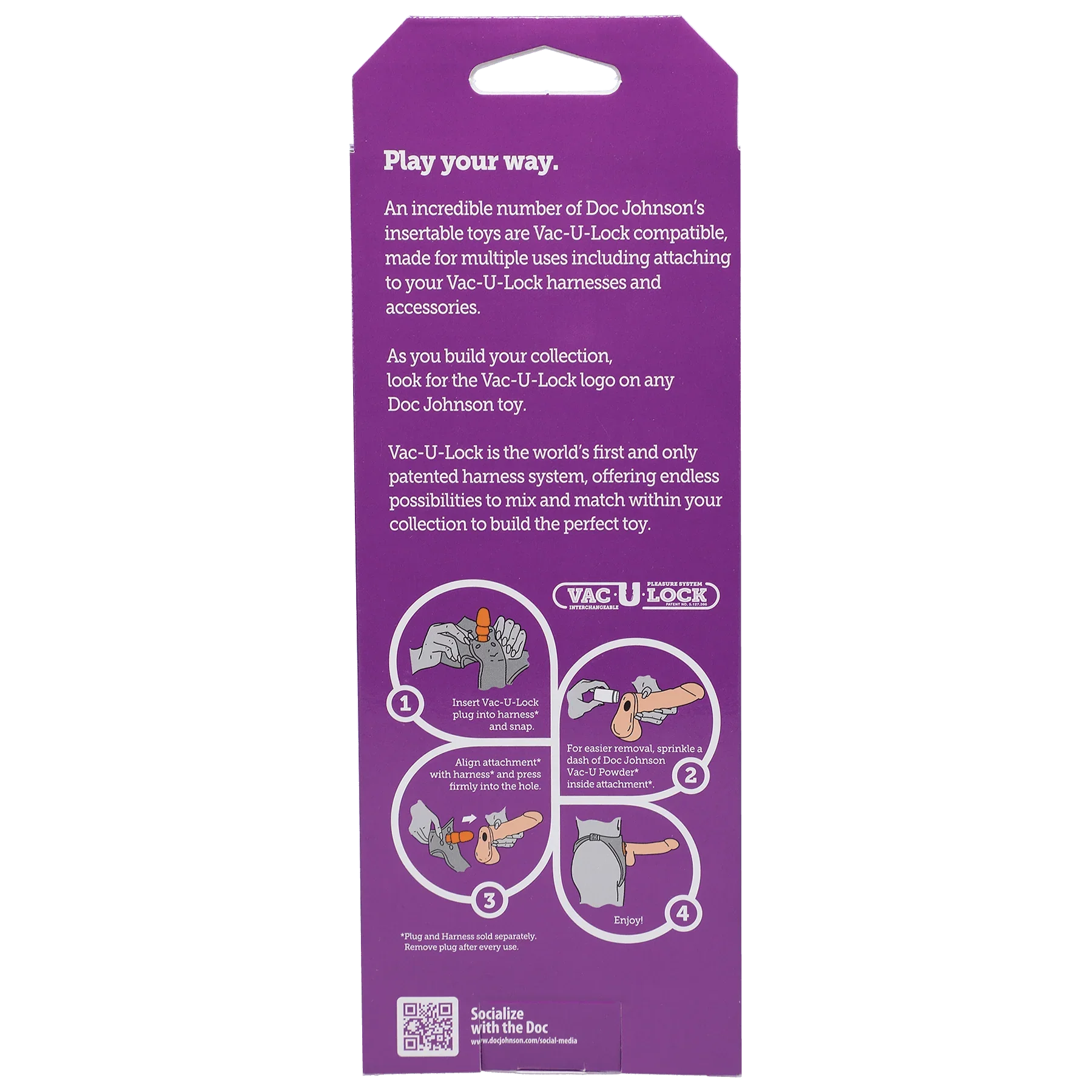 Vac-U-Lock - Double Penetrator - The Naturals - Buy At Luxury Toy X - Free 3-Day Shipping