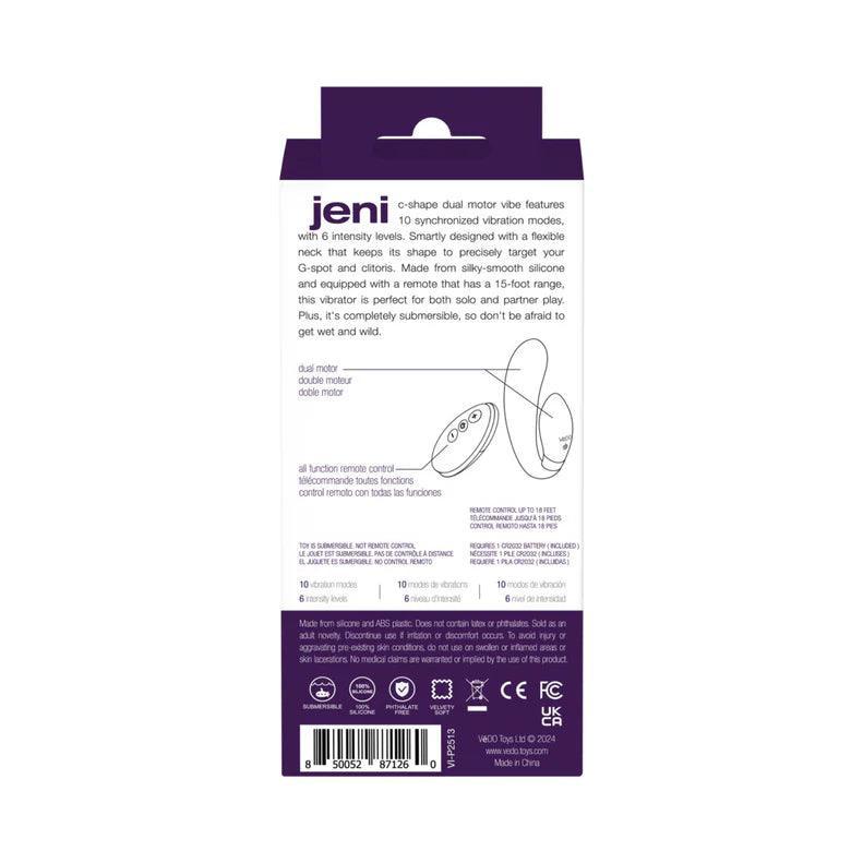 VeDO Jeni C-Shaped Dual Motor Vibe with Remote - Buy At Luxury Toy X - Free 3-Day Shipping