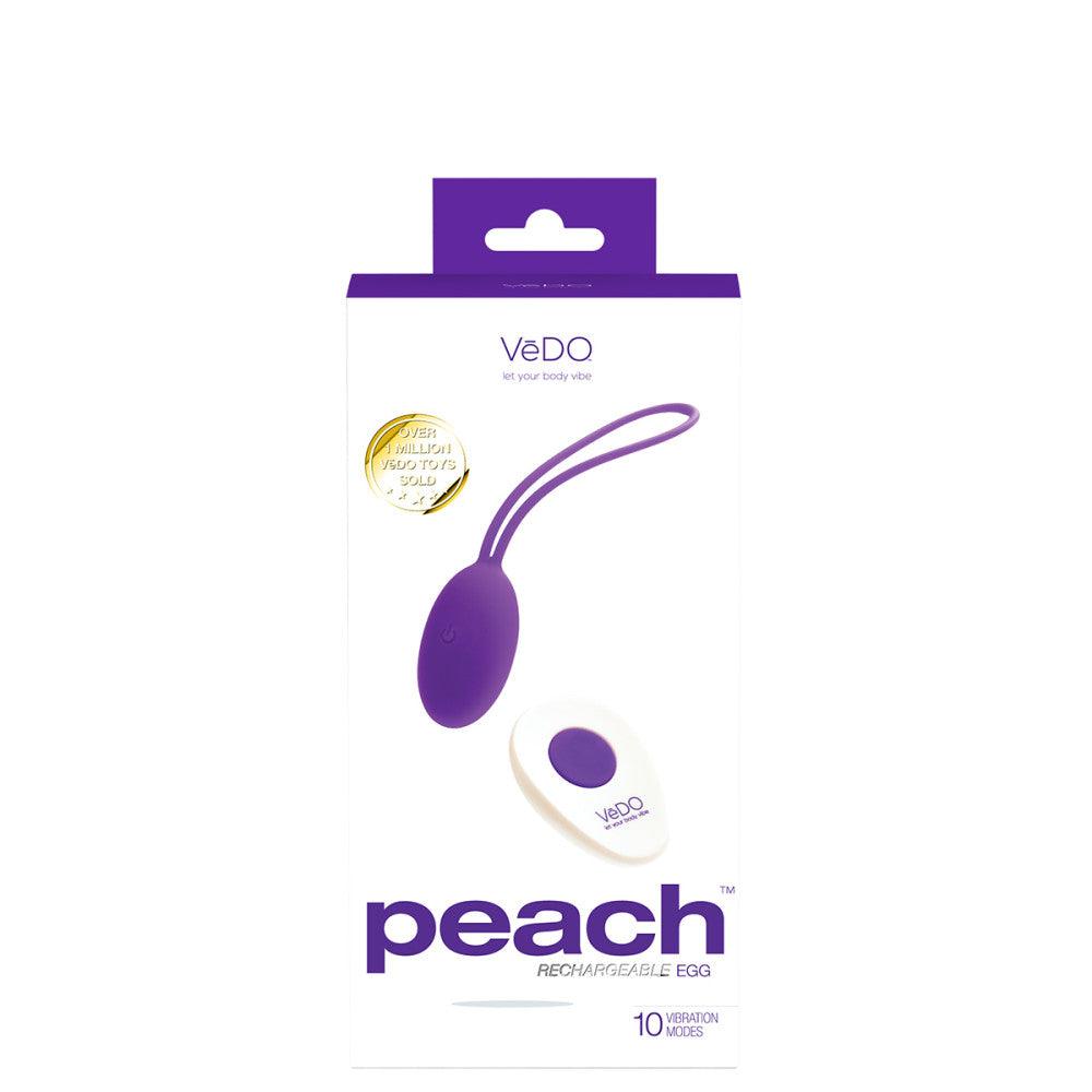 VeDO Peach Rechargeable Silicone Egg Vibrator with Remote Control - Buy At Luxury Toy X - Free 3-Day Shipping