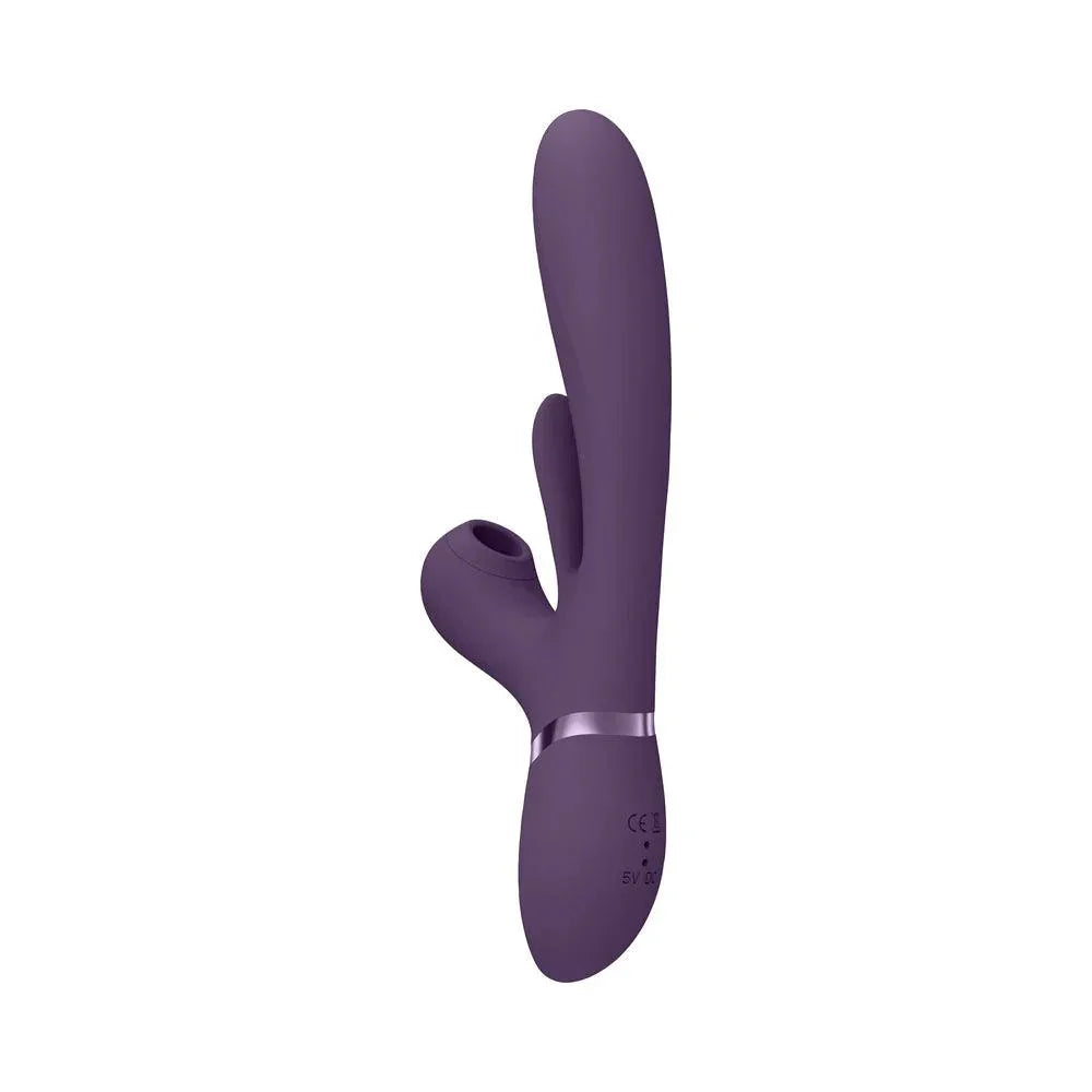 VIVE ENA Rechargeable Thrusting Silicone G-Spot Vibrator with Flapping Tongue and Air Wave Stimulator - Buy At Luxury Toy X - Free 3-Day Shipping