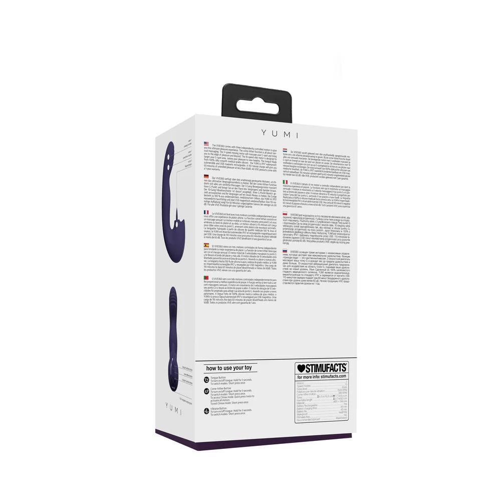 VIVE Yumi Rechargeable Triple Motor G-Spot Finger Motion Vibrator and Flickering Tongue Stimulator - Buy At Luxury Toy X - Free 3-Day Shipping