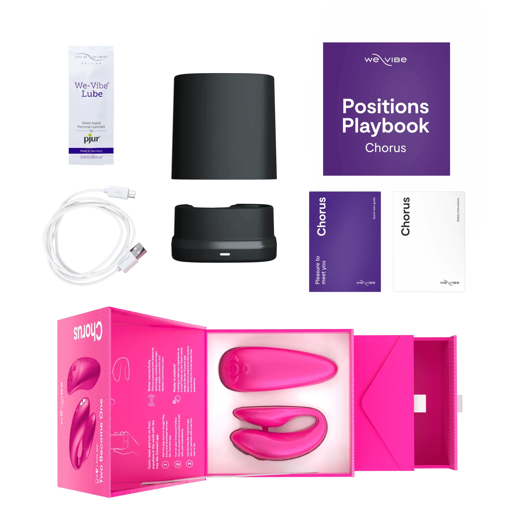 We-Vibe Chorus Rechargeable Couples Vibrator with Squeeze Control - Buy At Luxury Toy X - Free 3-Day Shipping