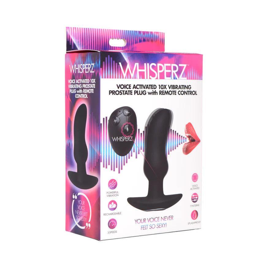 Whisperz Voice Activated 10x Vibrating Prostate Plug with Remote Whisperz Voice Activated 10x Vibrating Prostate Plug with Remote