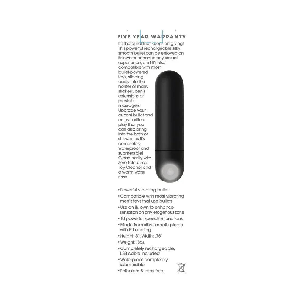 Zero Tolerance All Powerful Rechargeable Bullet Vibrator - Buy At Luxury Toy X - Free 3-Day Shipping
