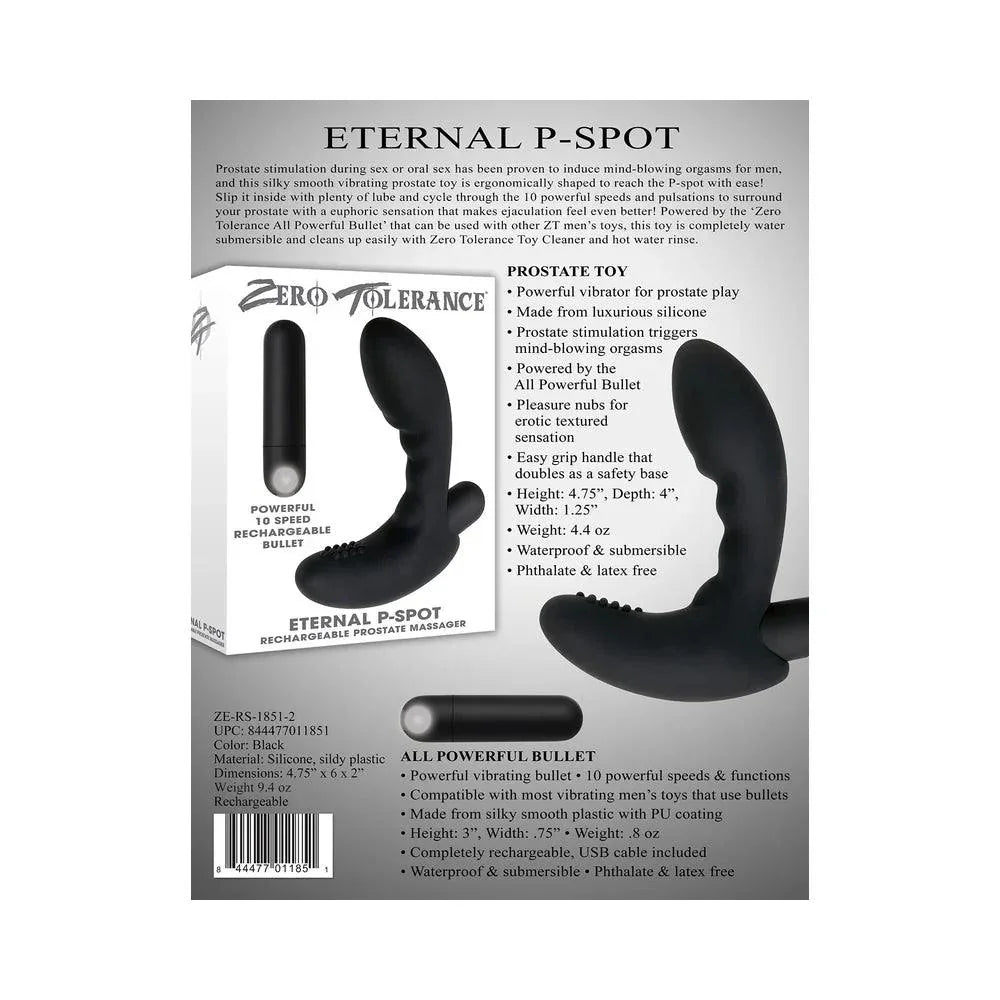 Zero Tolerance Eternal P-Spot Rechargeable Vibrating Prostate Massager - Buy At Luxury Toy X - Free 3-Day Shipping
