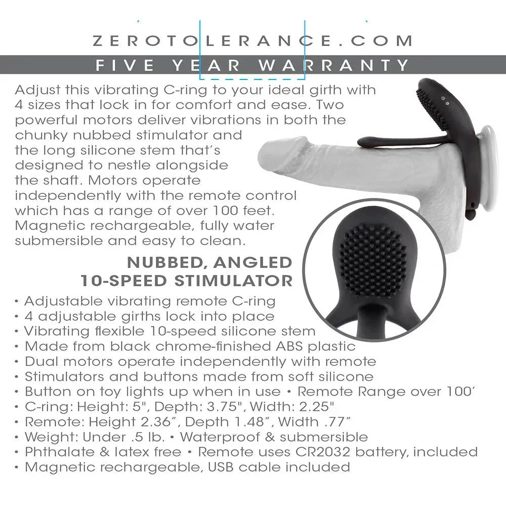 Zero Tolerance Mr. Tickler Rechargeable Remote Controlled C-ring - Buy At Luxury Toy X - Free 3-Day Shipping