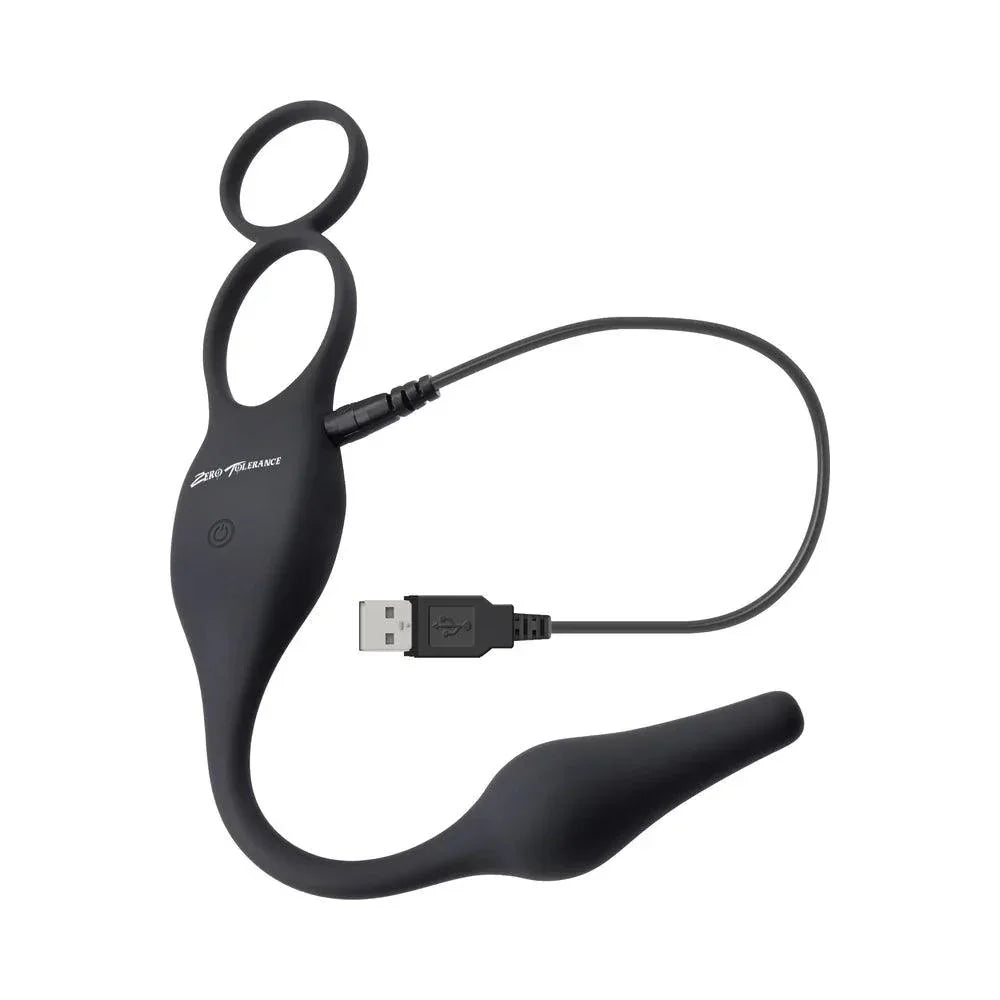 Zero Tolerance Plug & Tug Rechargeable Silicone Anal Plug and Cock Ring - Buy At Luxury Toy X - Free 3-Day Shipping
